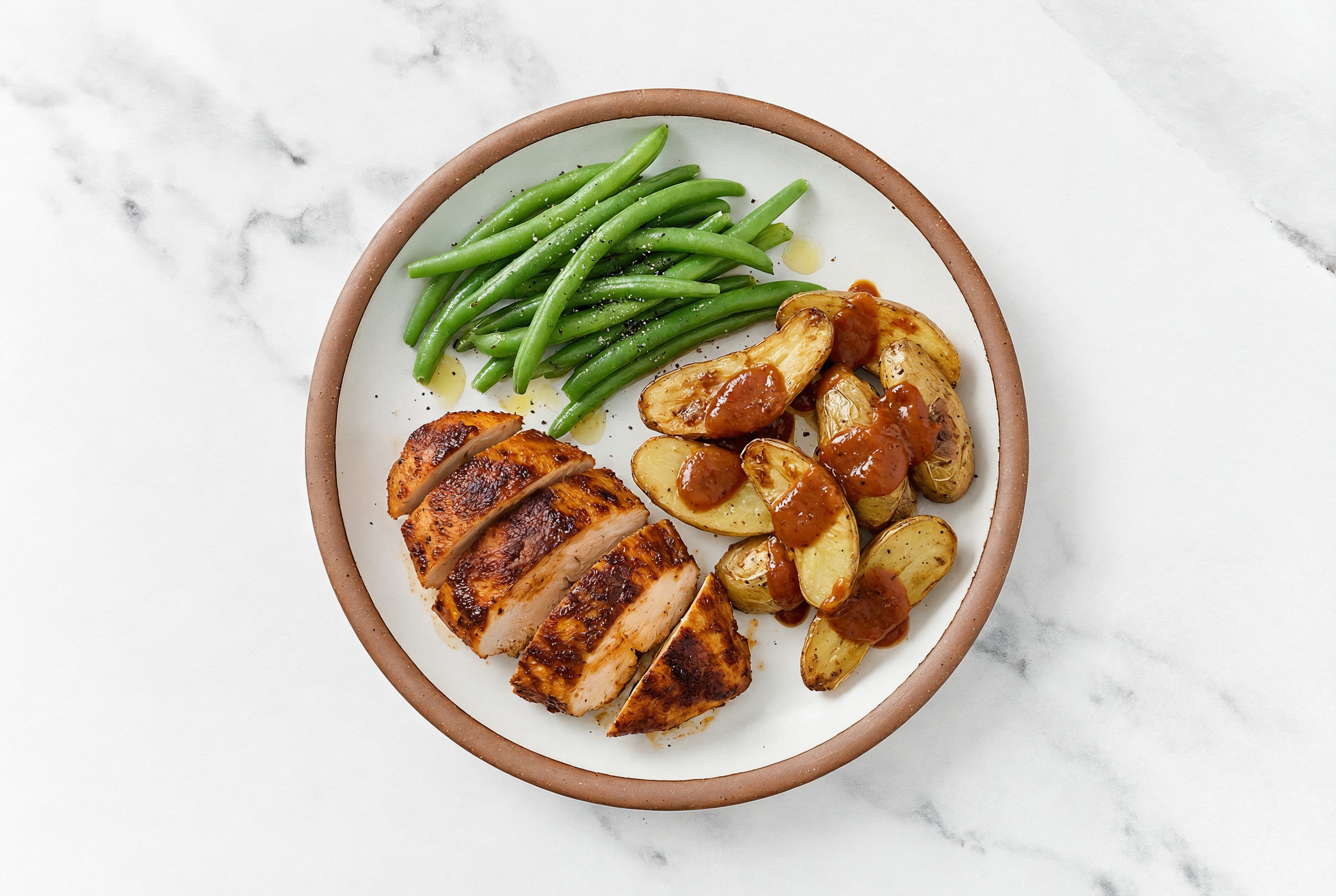 Chicken Breast with Hickory Potatoes + Organic Green Beans