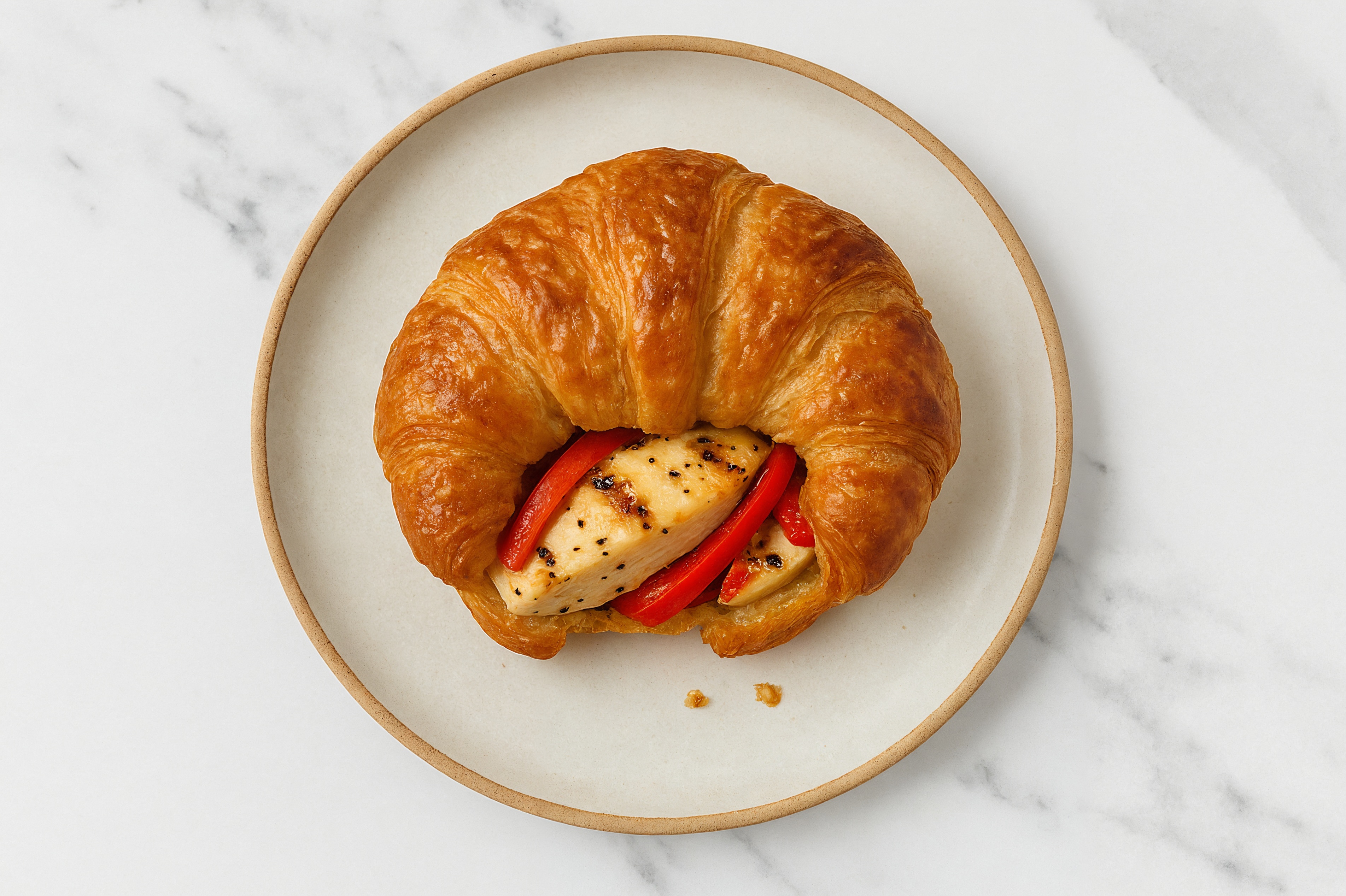 Herby Garlic and Herb Chicken + Organic Peppers Sandwich