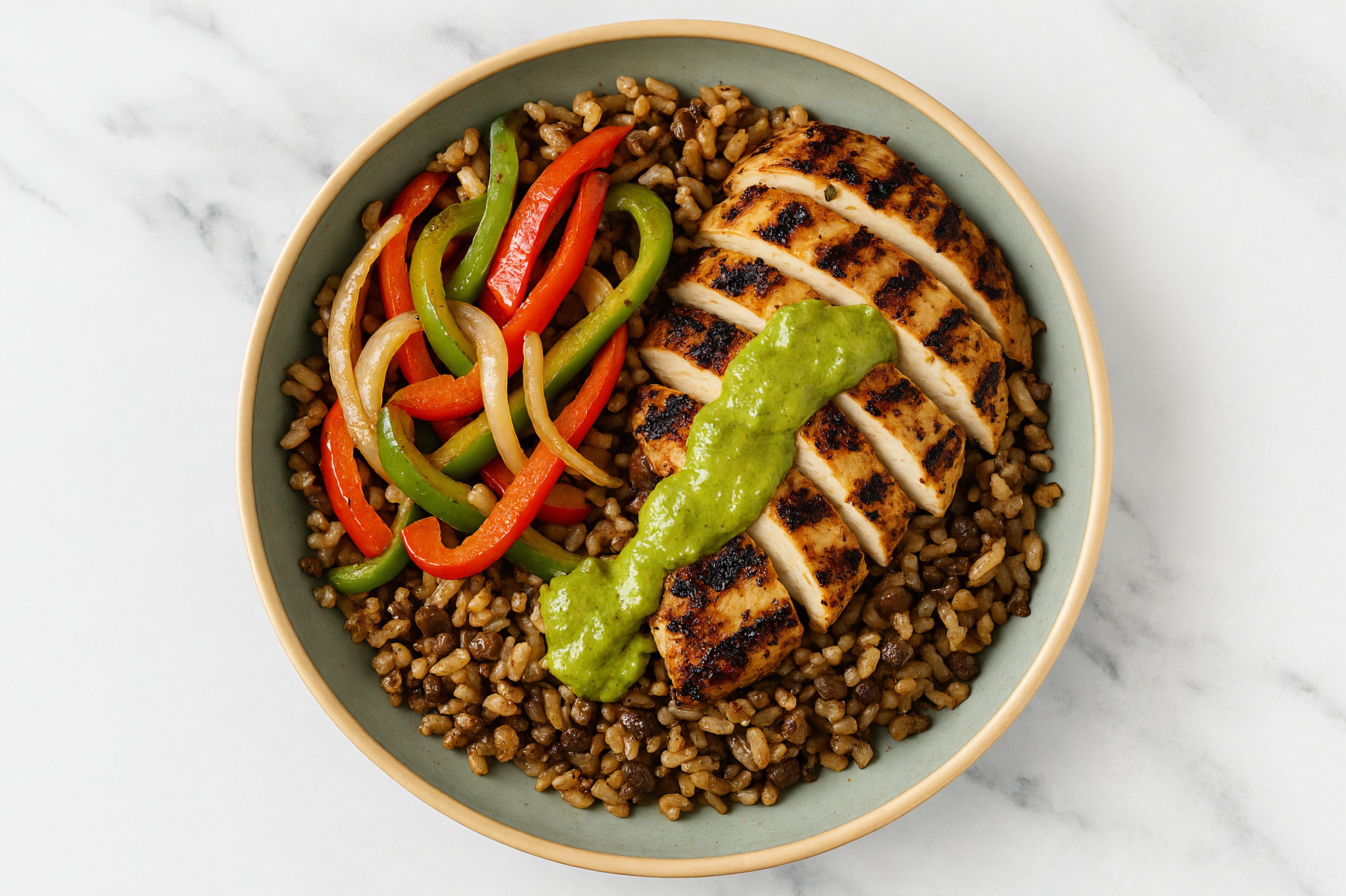 Mediterranean Grilled Chicken Breast 'n Guac Burrito Bowl