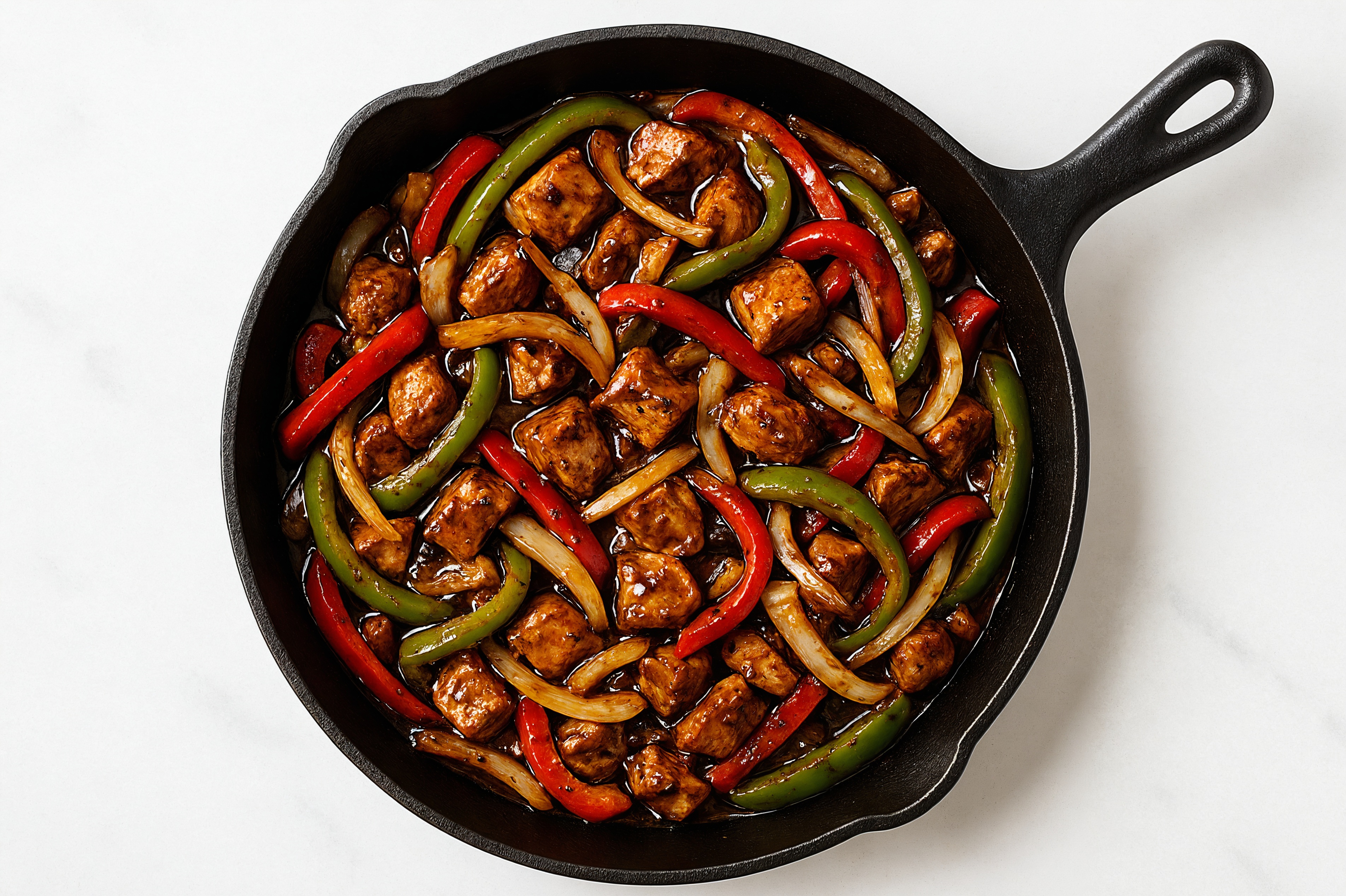 Tangy Pepper Grilled Pork Tenderloin Stir-Fry with Bell Peppers
