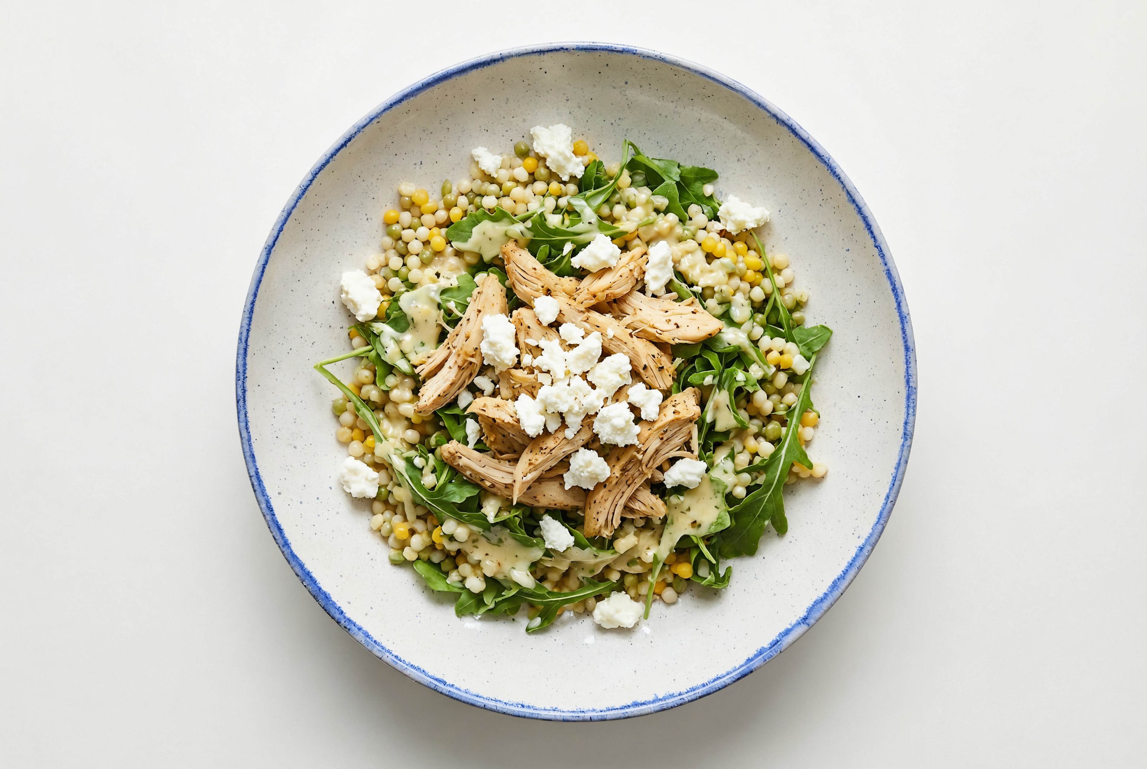 Pulled Chicken Caesar Couscous Bowl