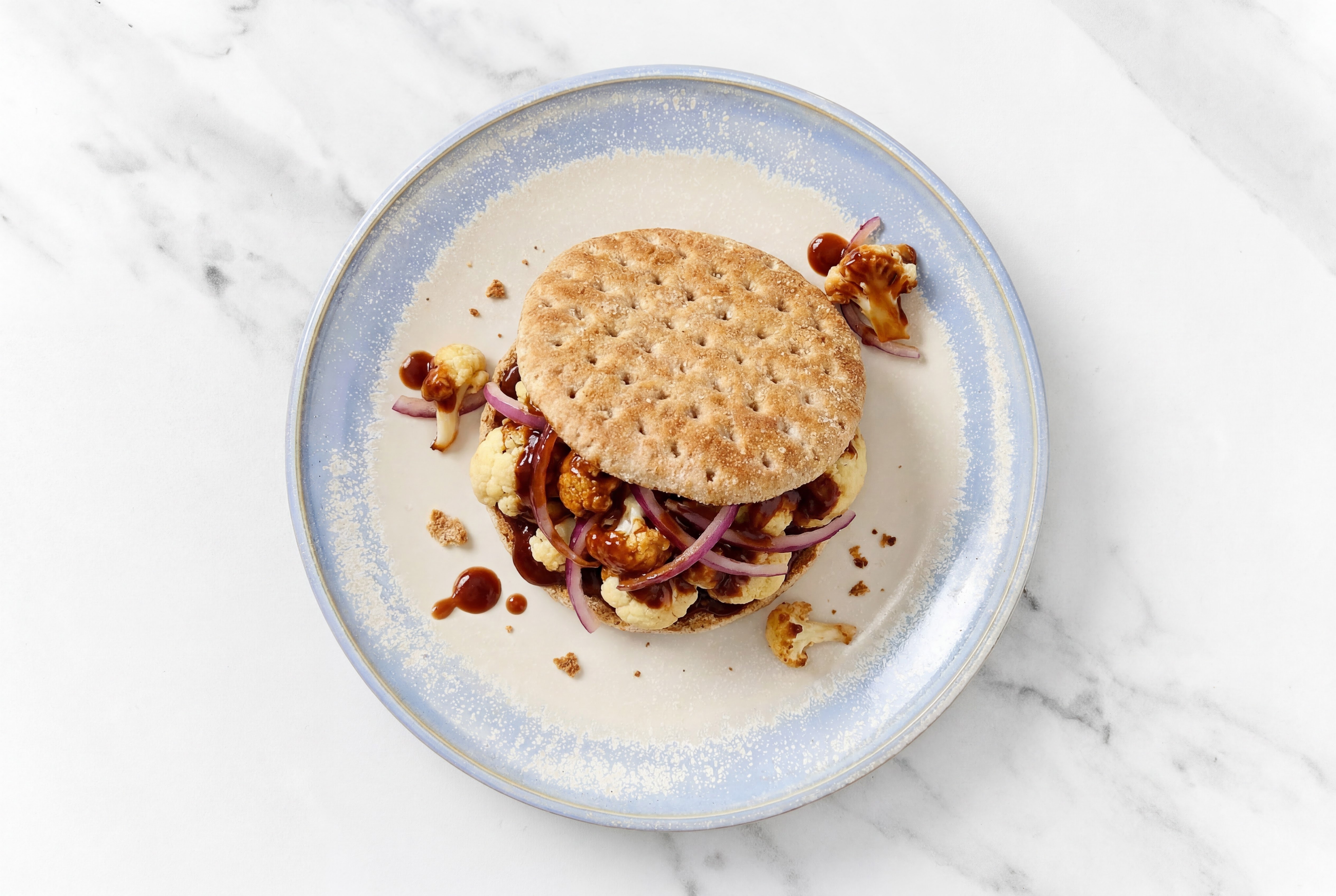 Herby BBQ Cauliflower Florets Flatbread