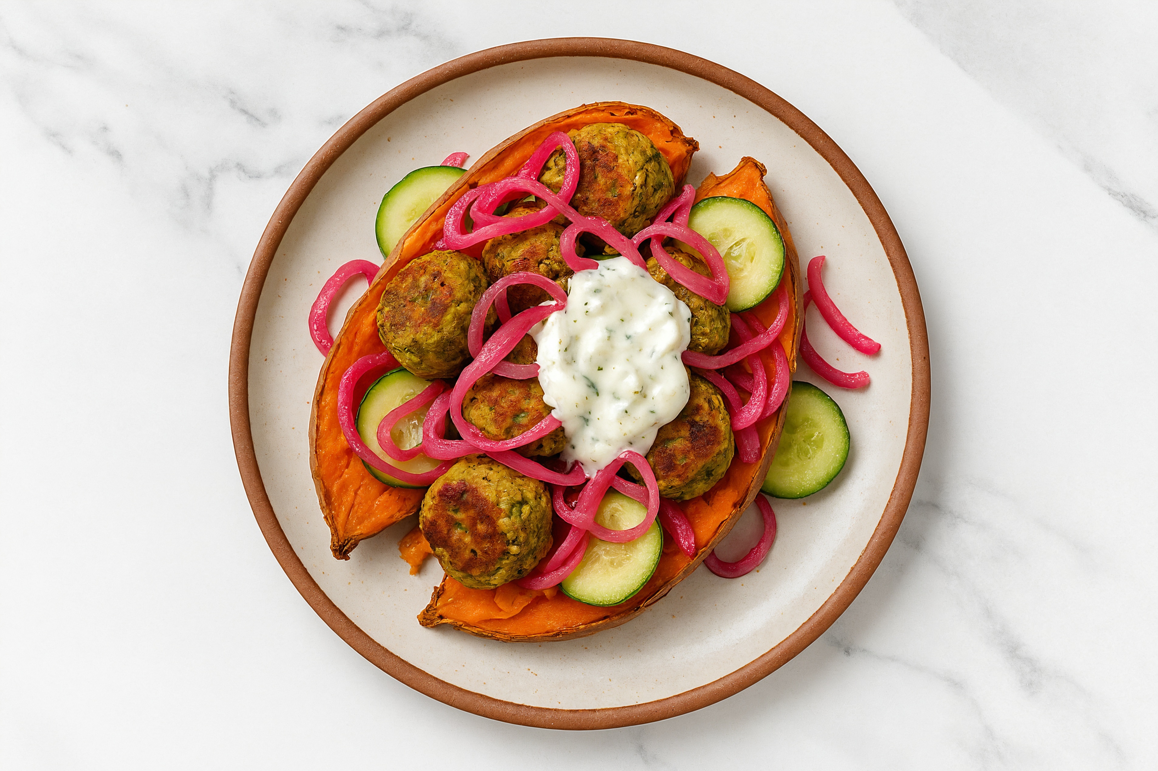 Mediterranean Falafel & Sweet Potato Bowl