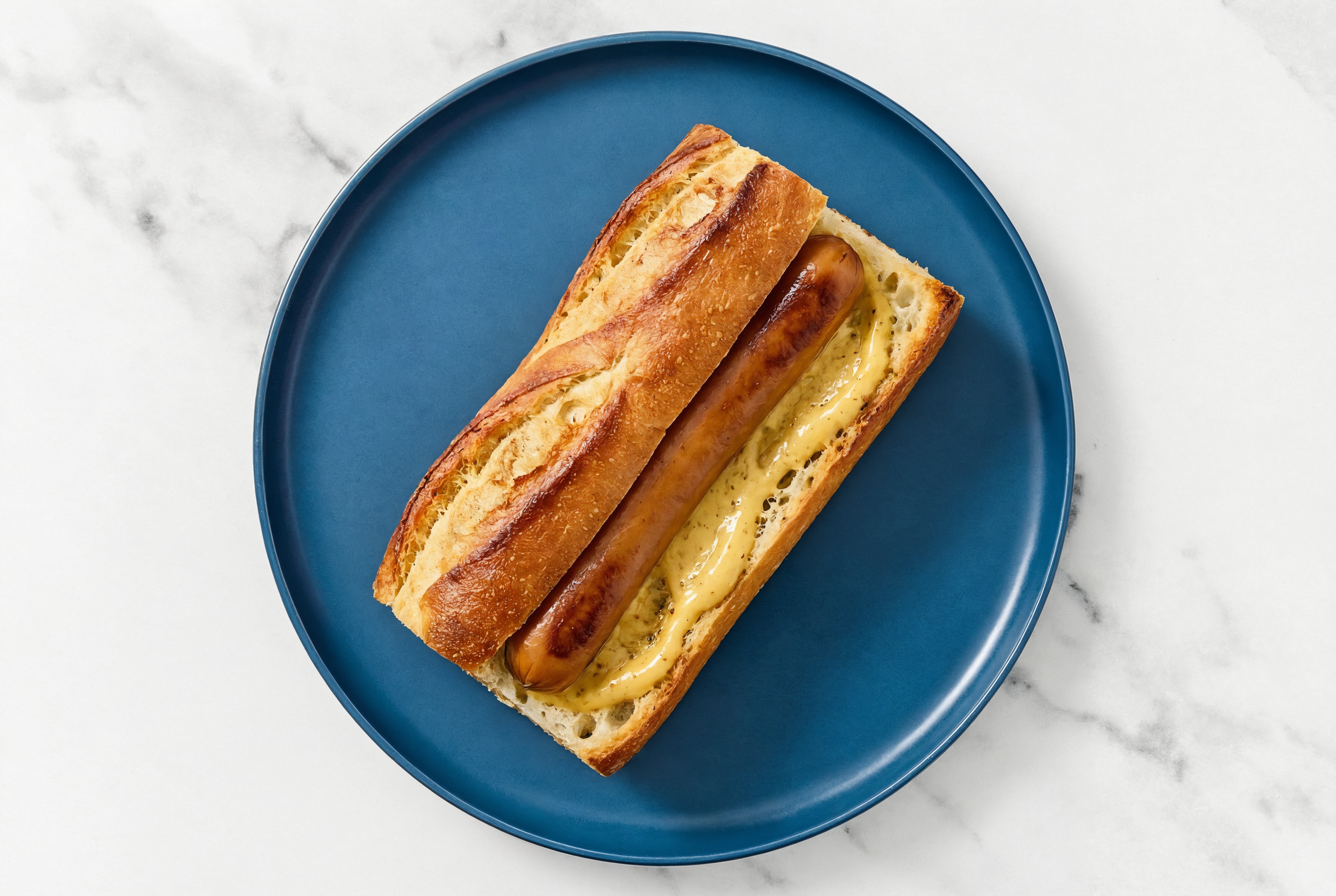 Smart Dog with Honey Mustard on Baguette