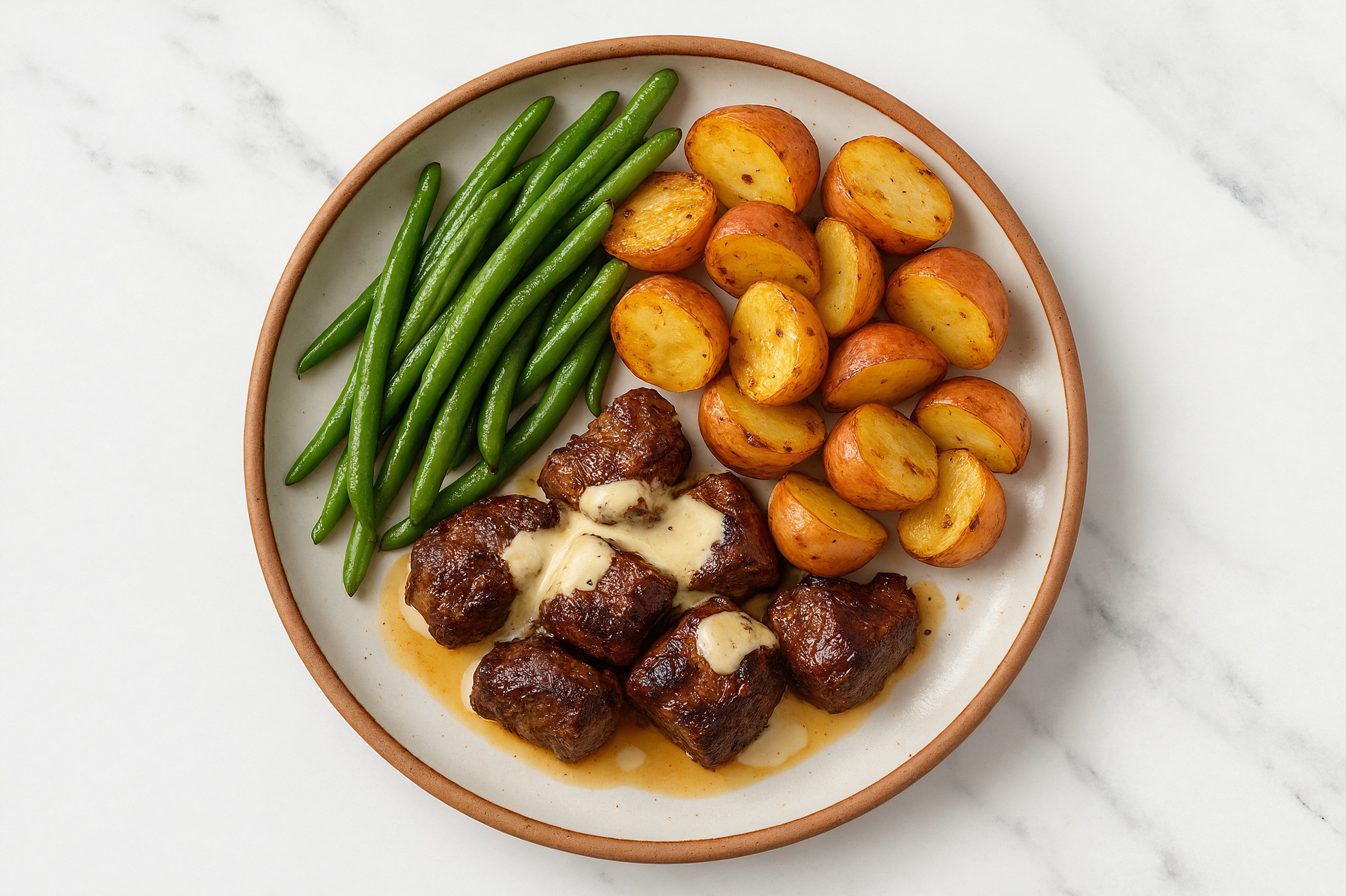 Miso Seared Lamb with Creamer Potatoes & Green Beans