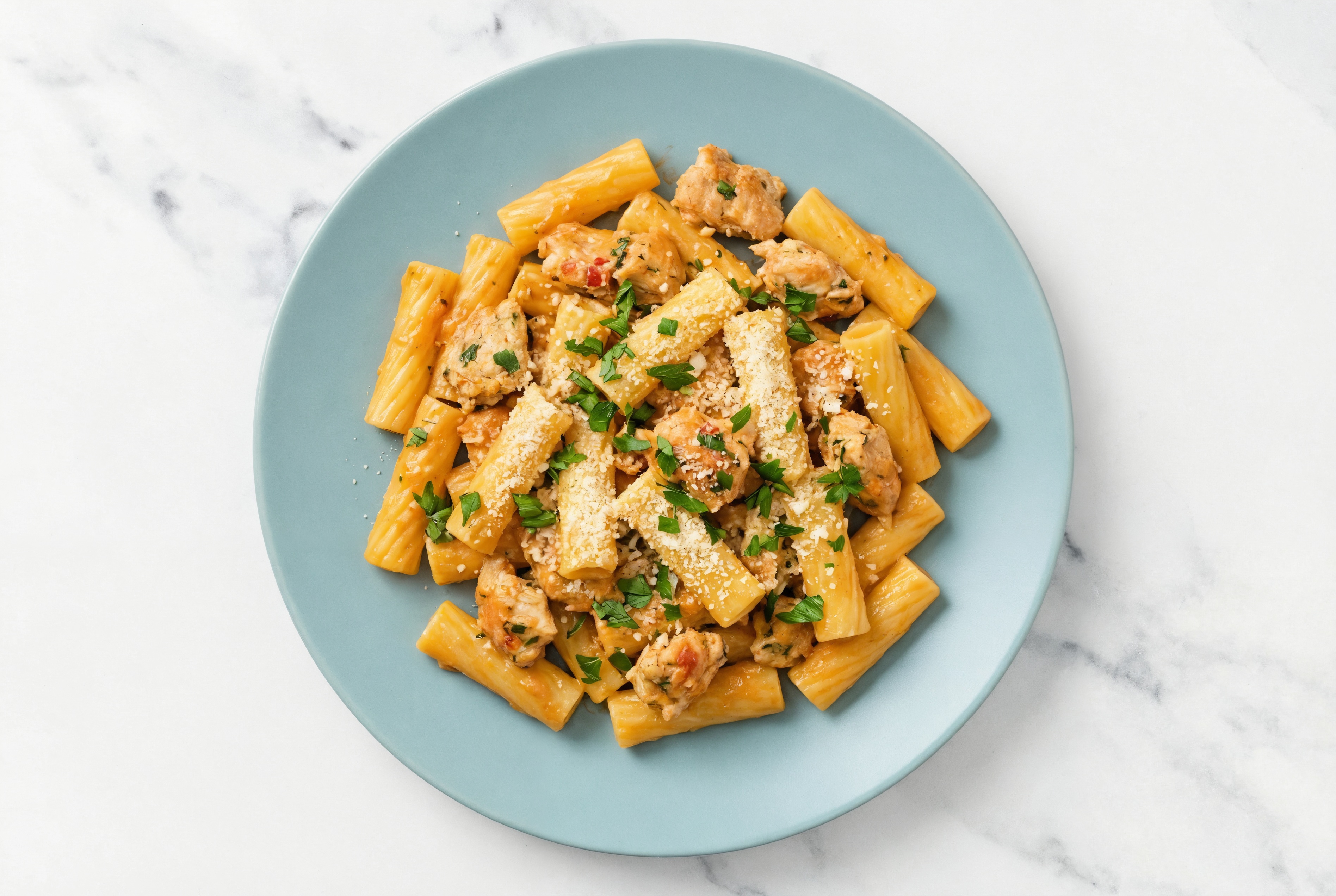 Weeknight Protein Bruschetta Rigatoni Pasta alla Vodka