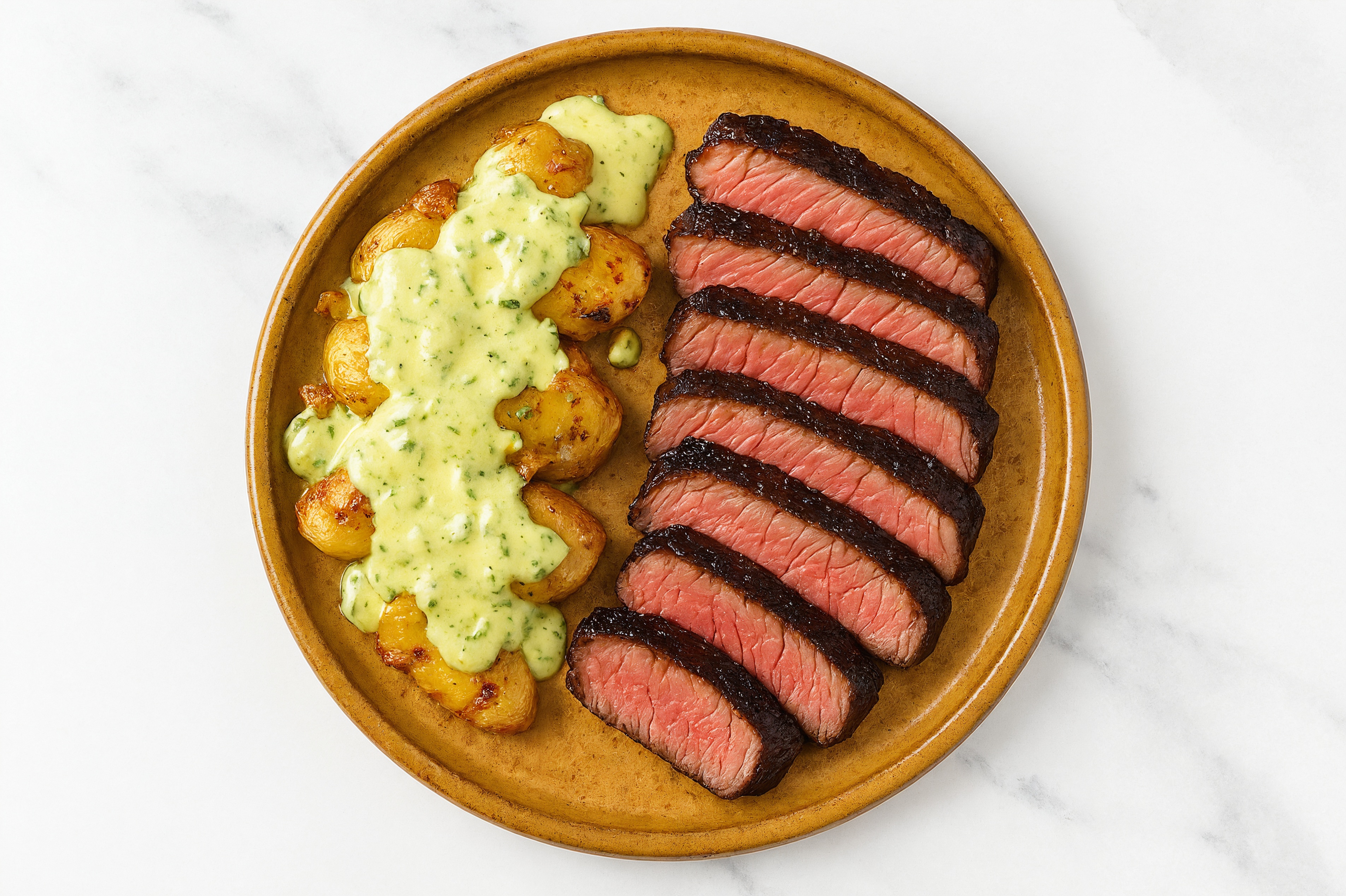 Wagyu Ribeye Steak with Green Goddess