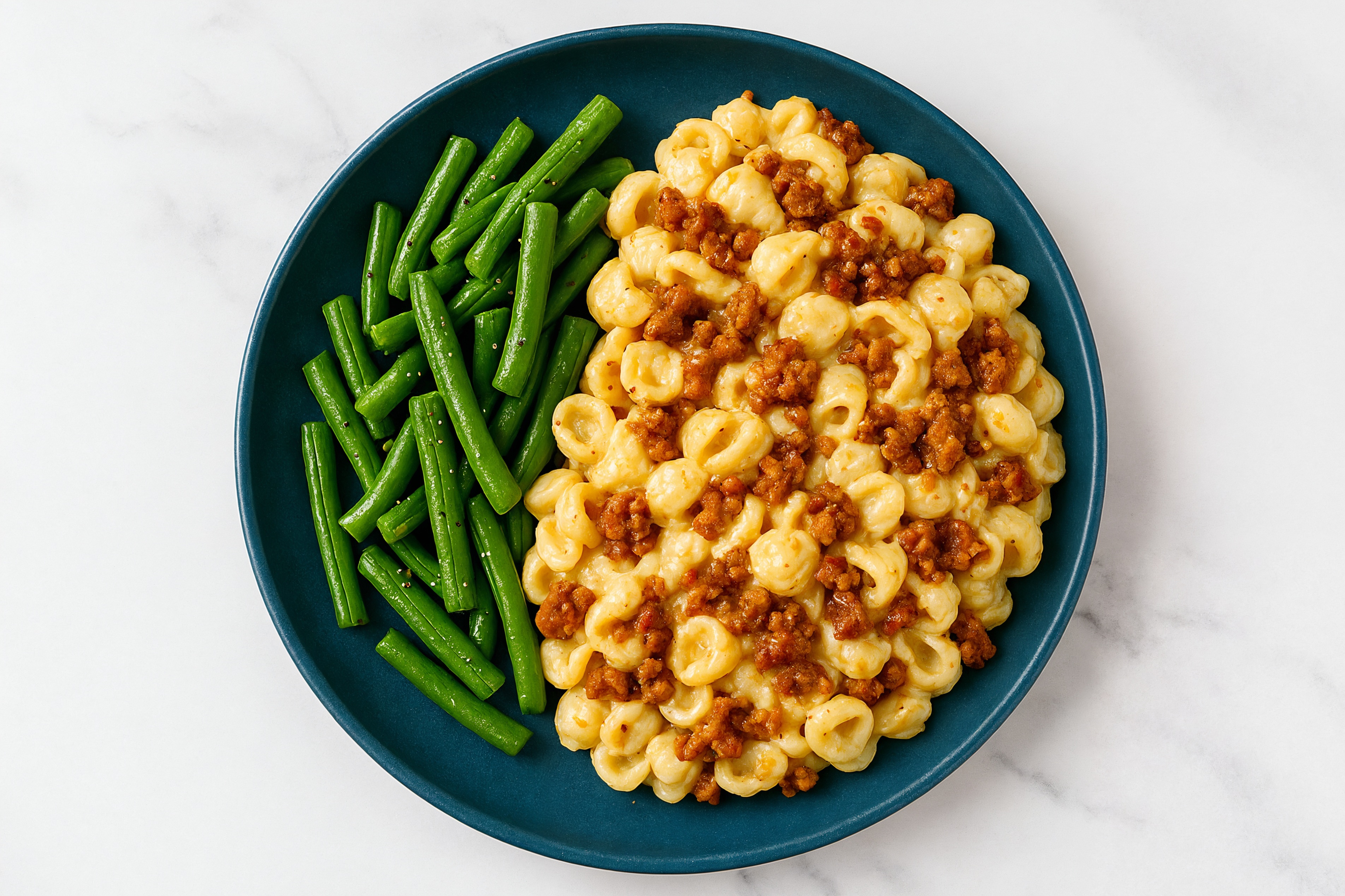 Chorizo + Green Bean Mac & Cheese