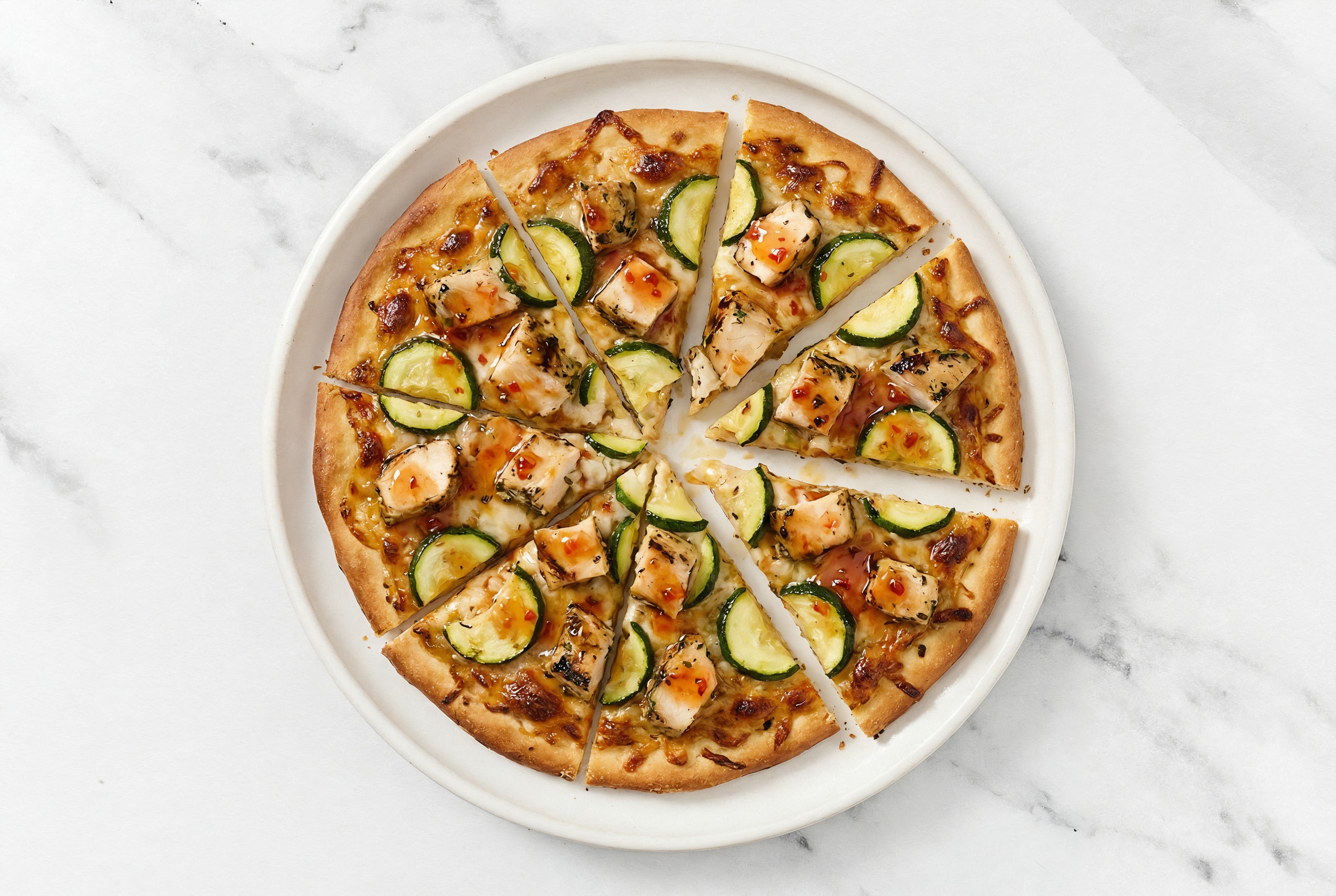 Bang Bang Chicken + Zucchini Flatbread | Hungryroot