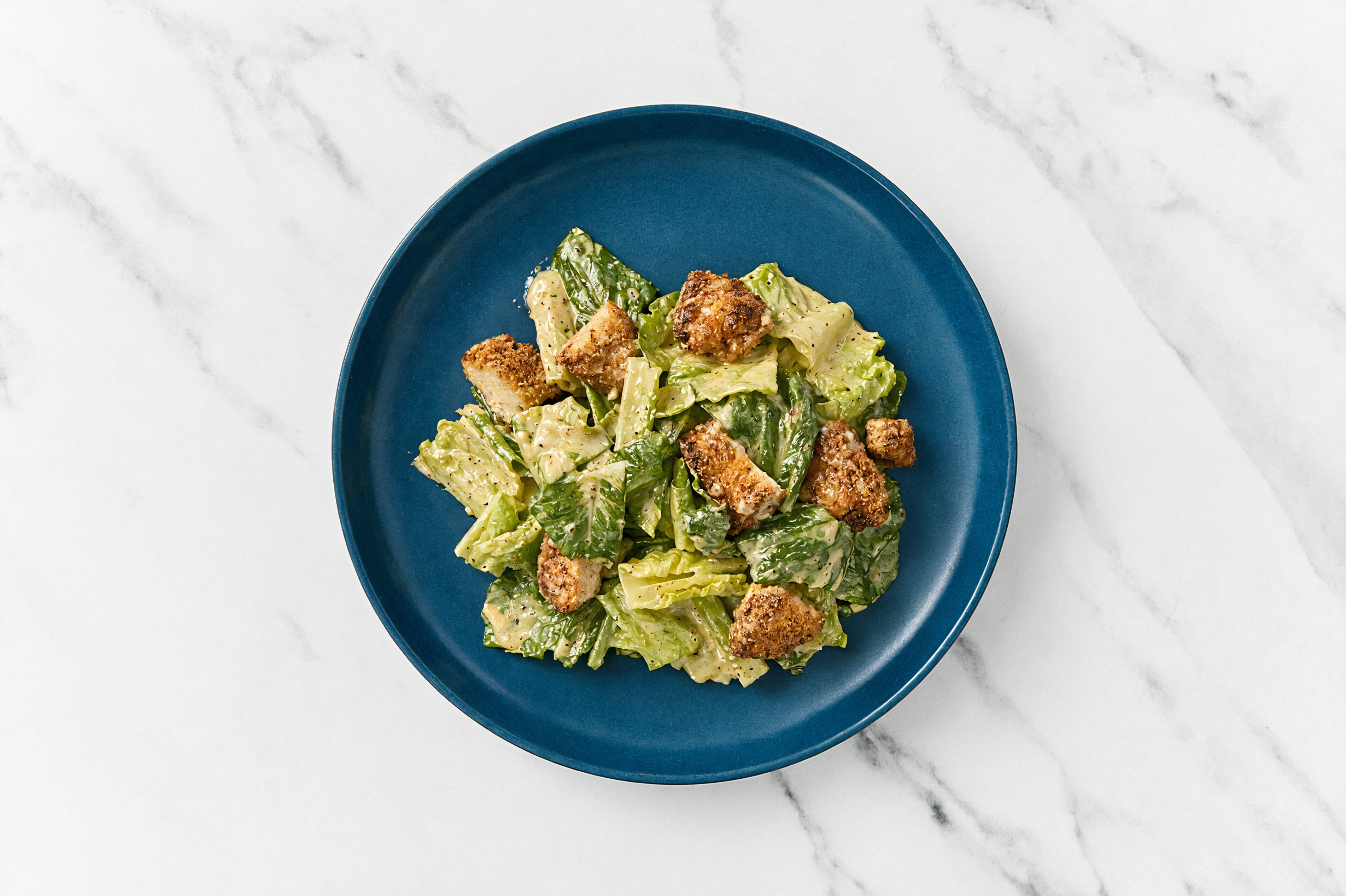 Simple Crispy Buffalo Chicken Caesar Salad