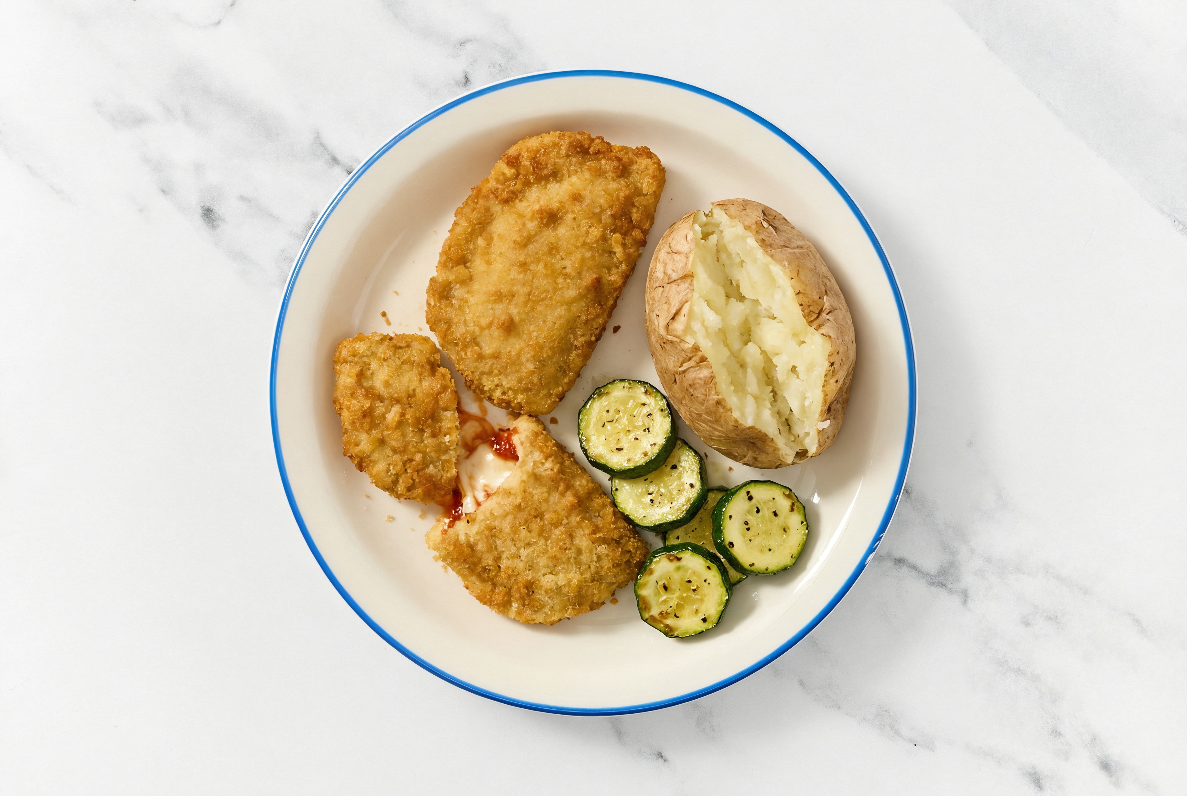 "Chicken" Parm with Zucchini & Russet Potato