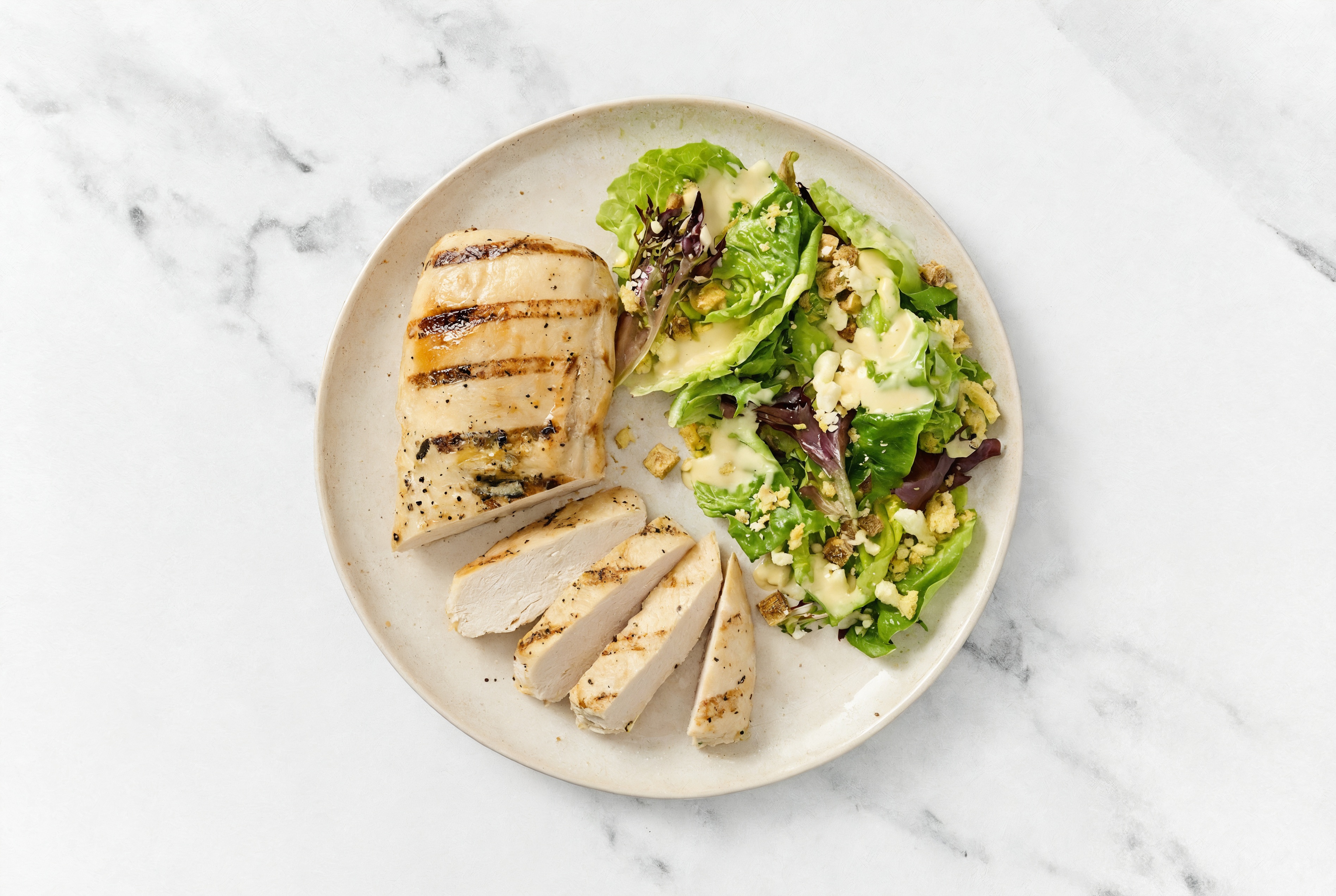  Extra Quick Seasoned Grilled Chicken Breast Little Gem Salad