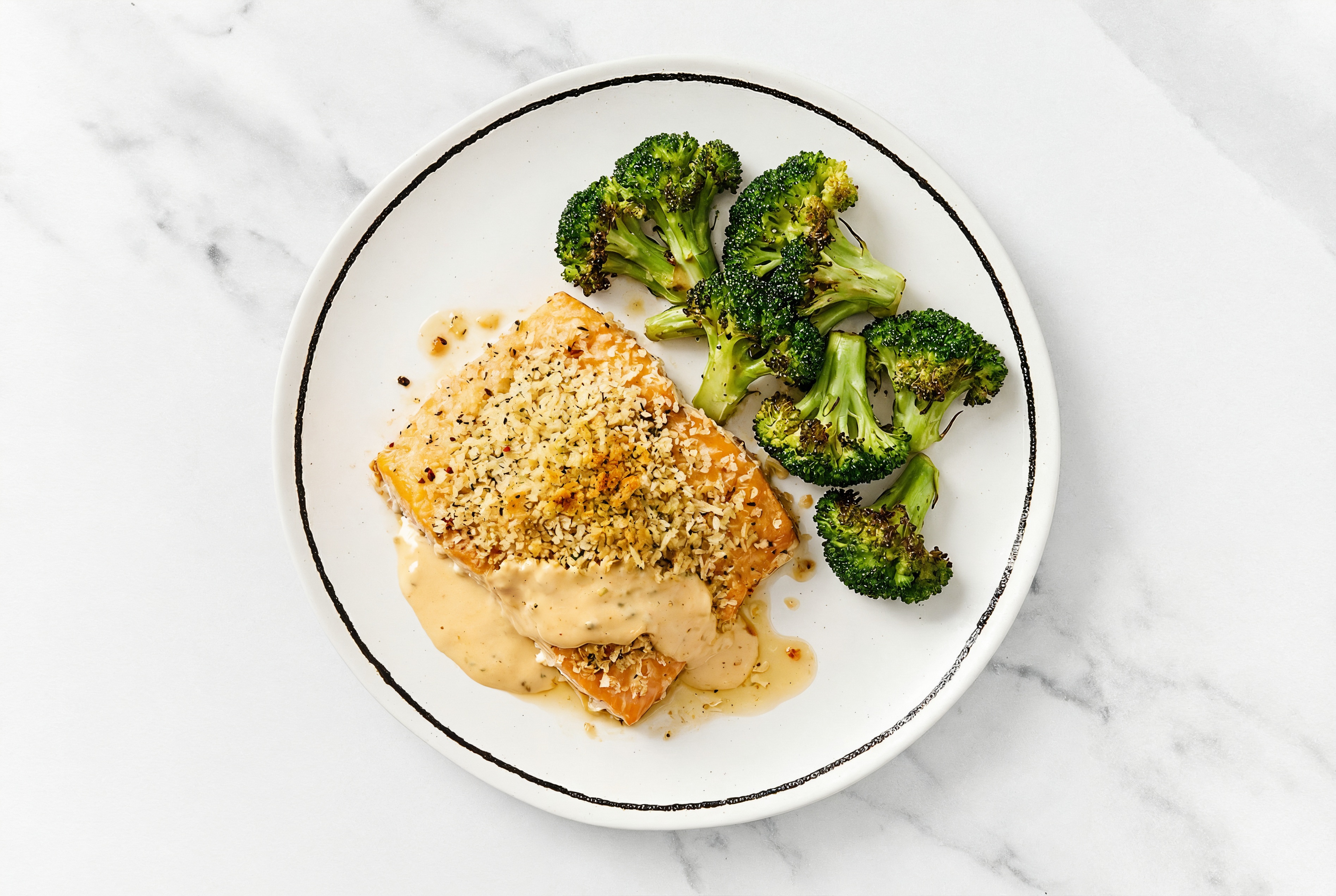 Panko Crusted Sockeye Salmon + Organic Broccoli
