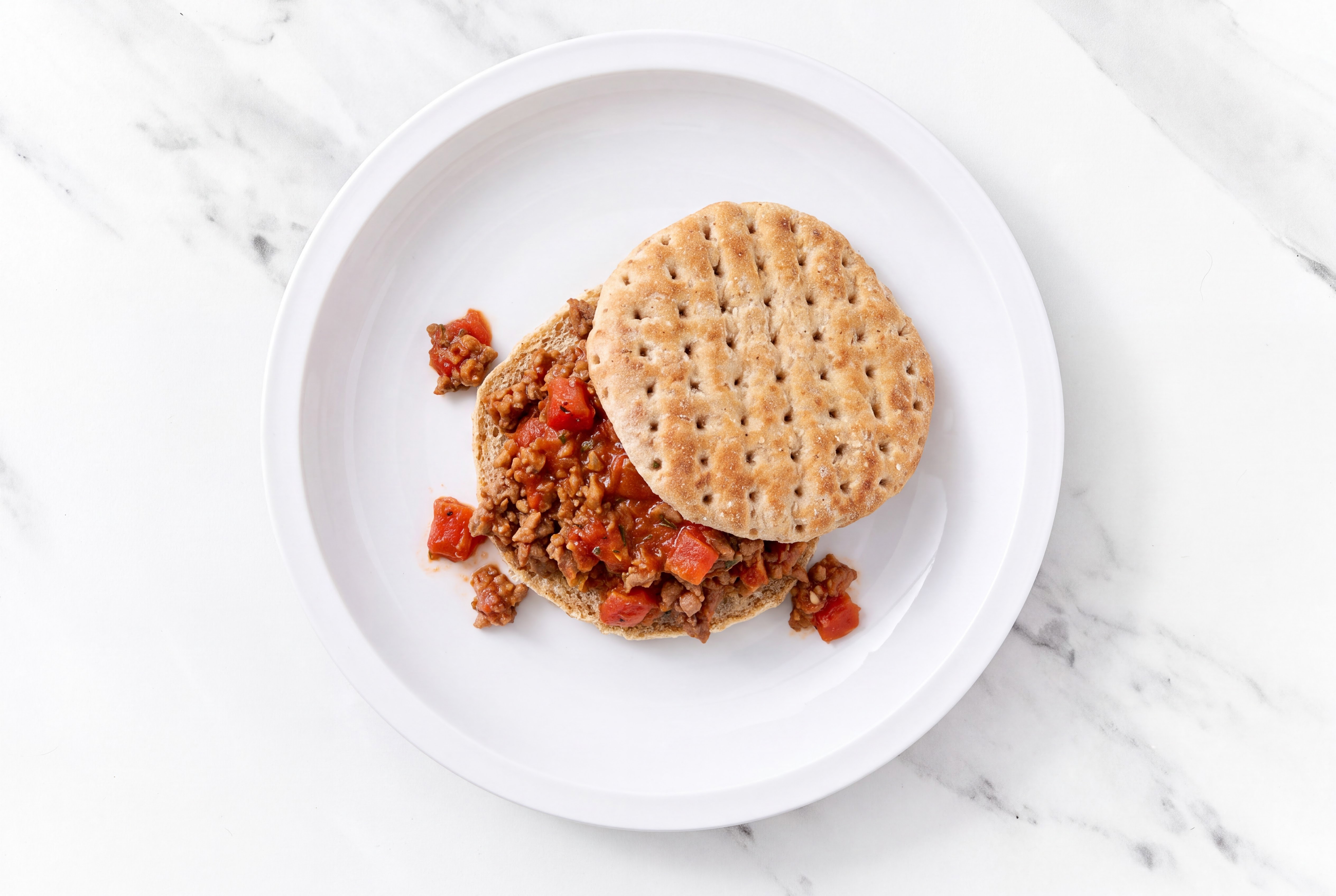 93/7 Lean Ground Beef Marinara Sandwich