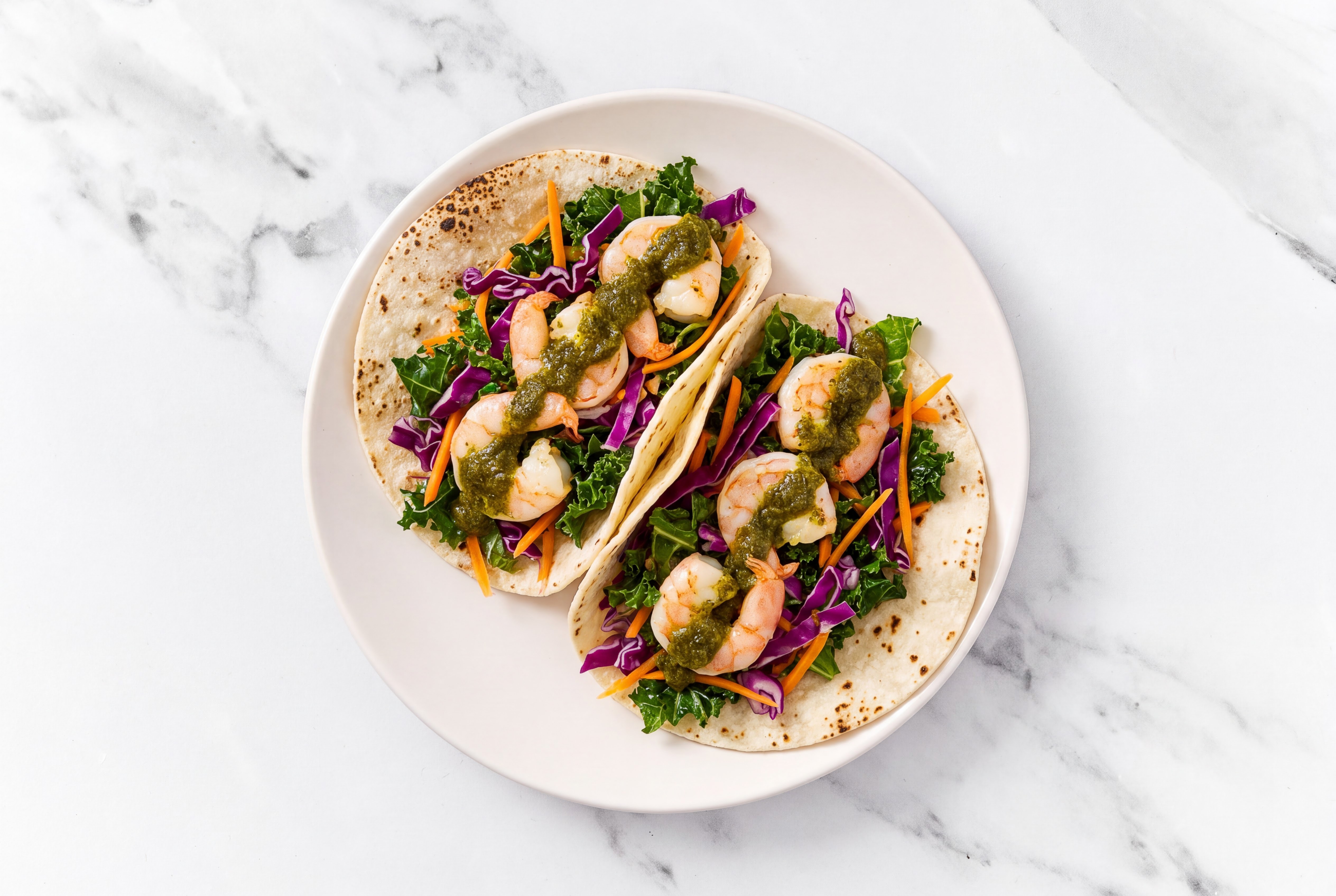 Zhoug Jumbo Shrimp Tacos
