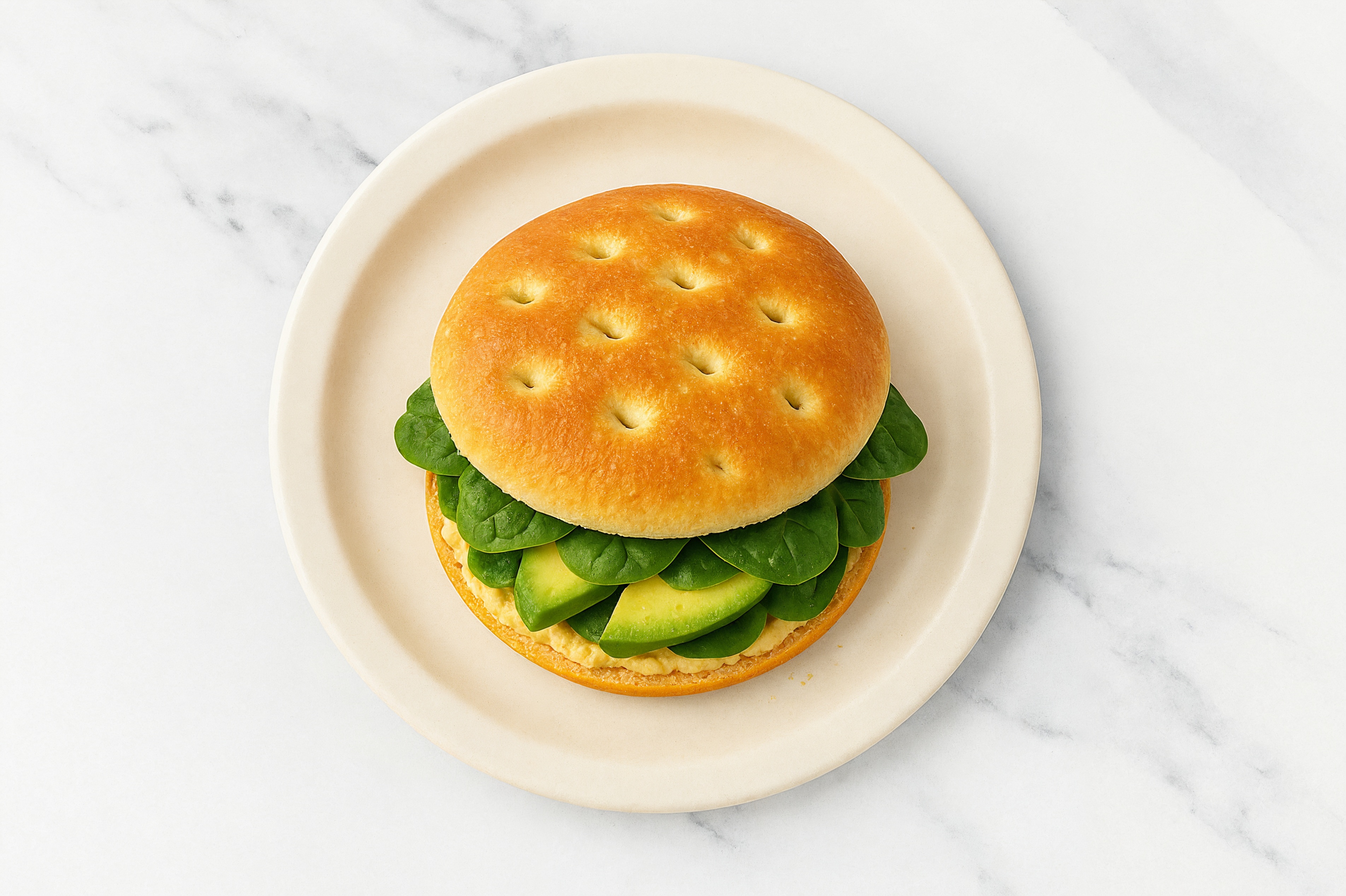  Lemony Lemon Garlic Hummus + Avo Brioche Sandwich