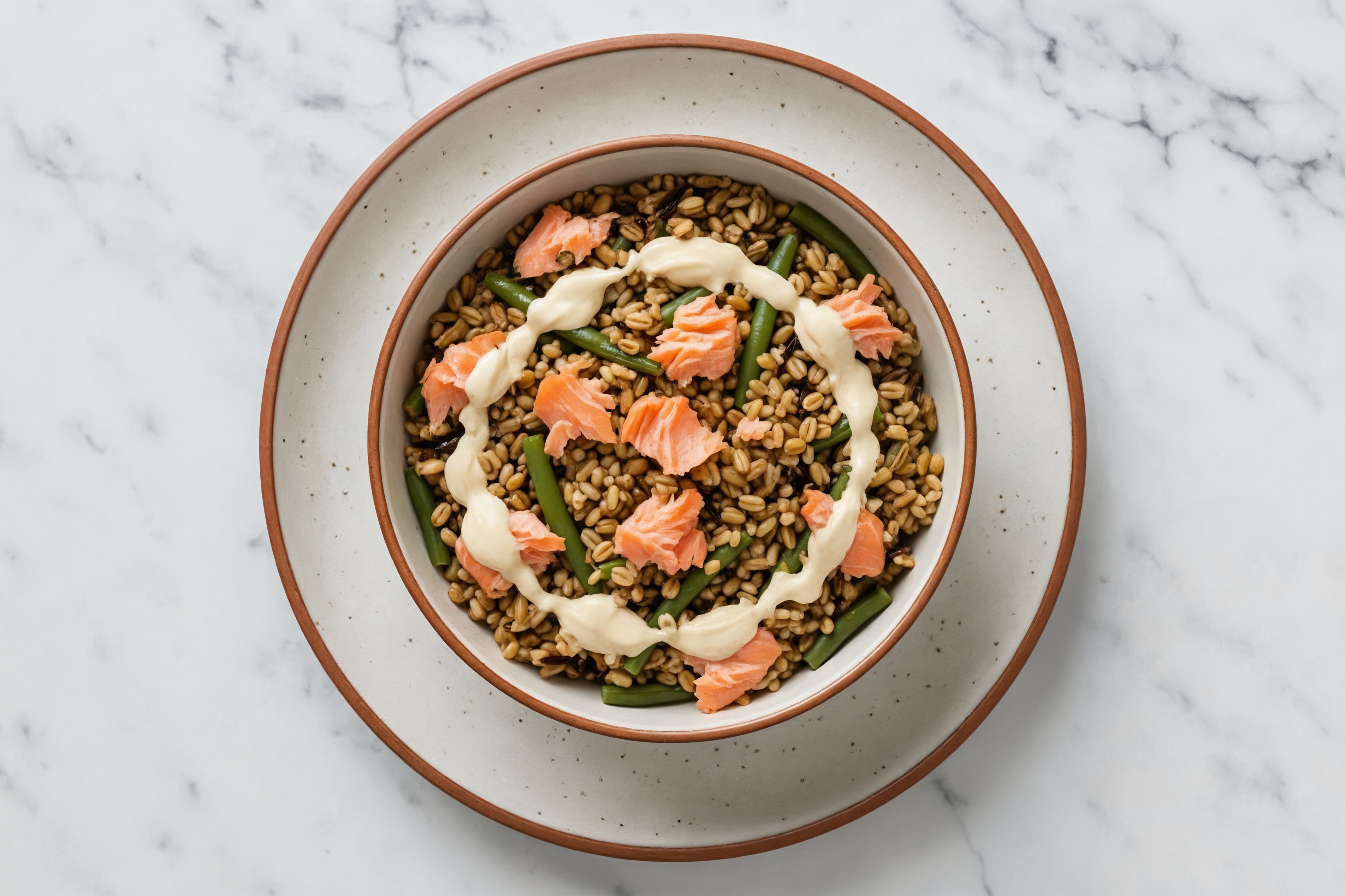 Creamy Garlic Smoked Salmon Grain Bowl