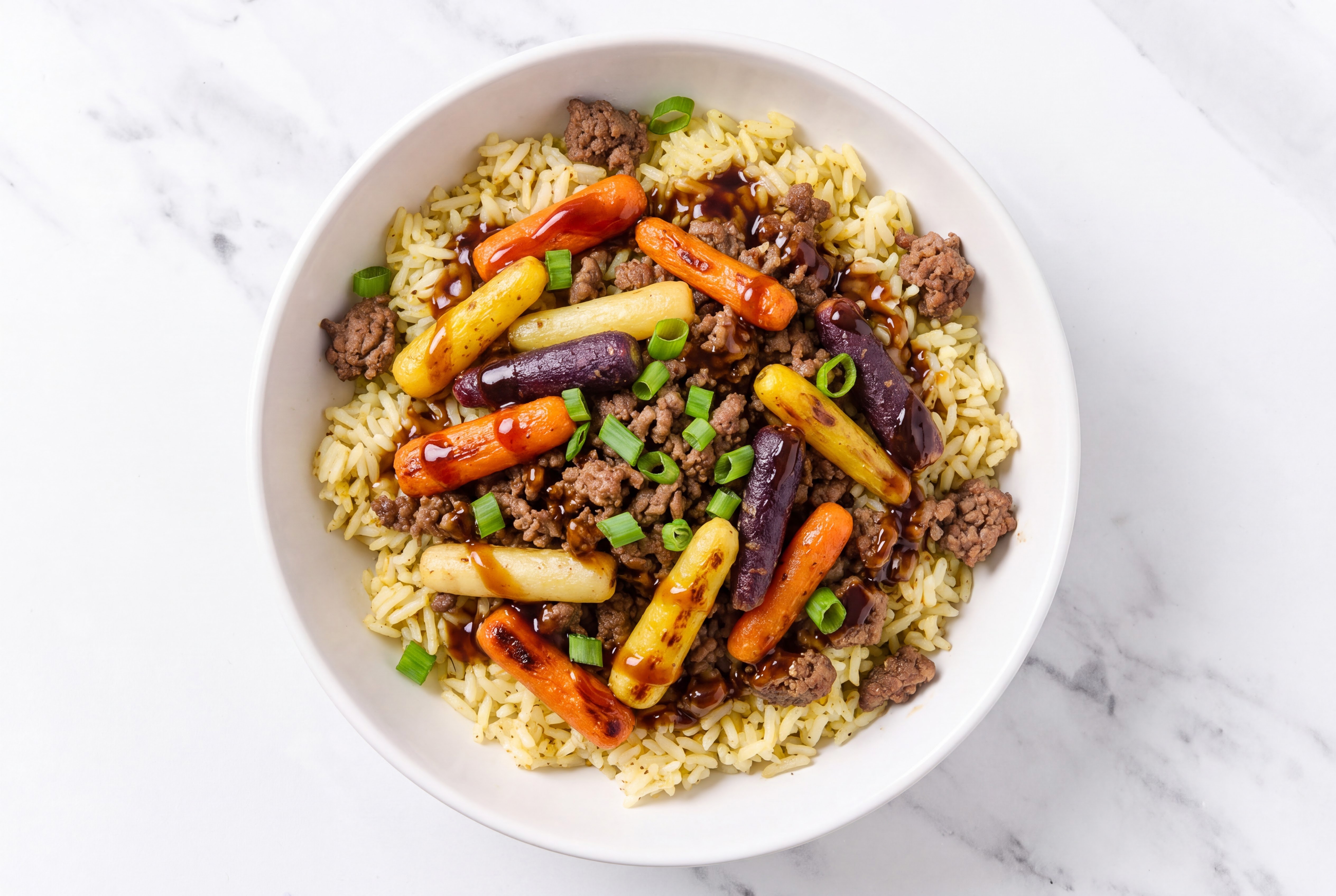 Teriyaki Ground 93/7 Lean Beef Seasoned Jasmine Rice Bowl