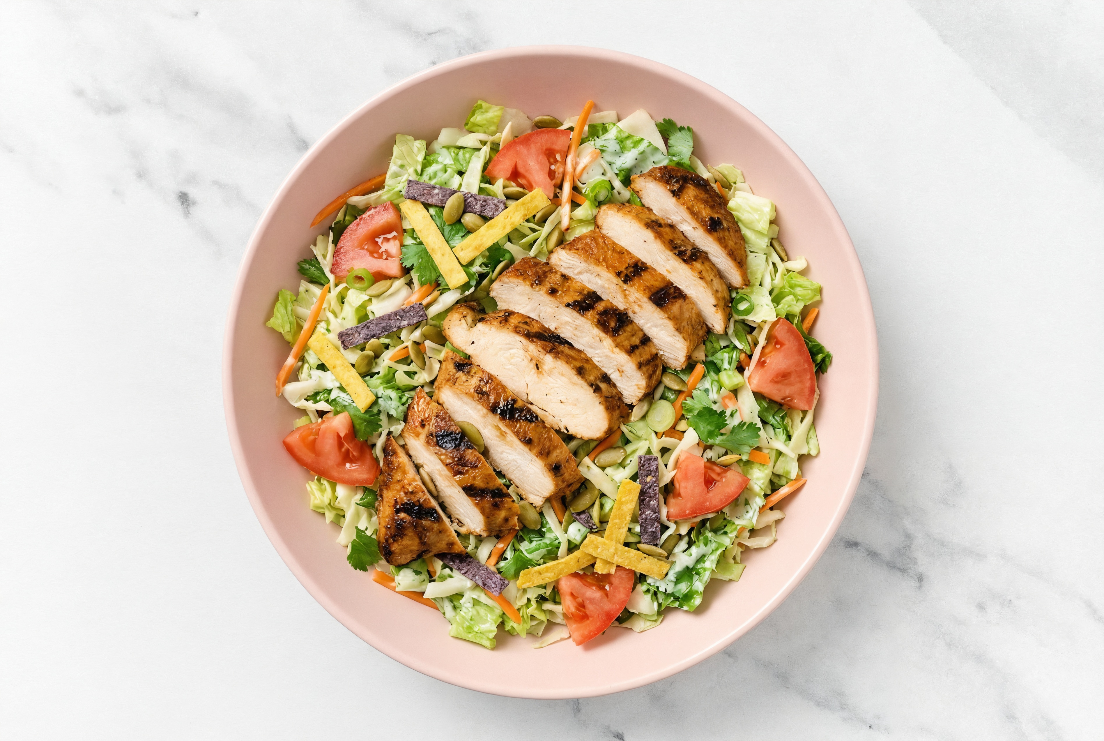 Blackened Chicken + Beefsteak Tomato Southwestern Salad