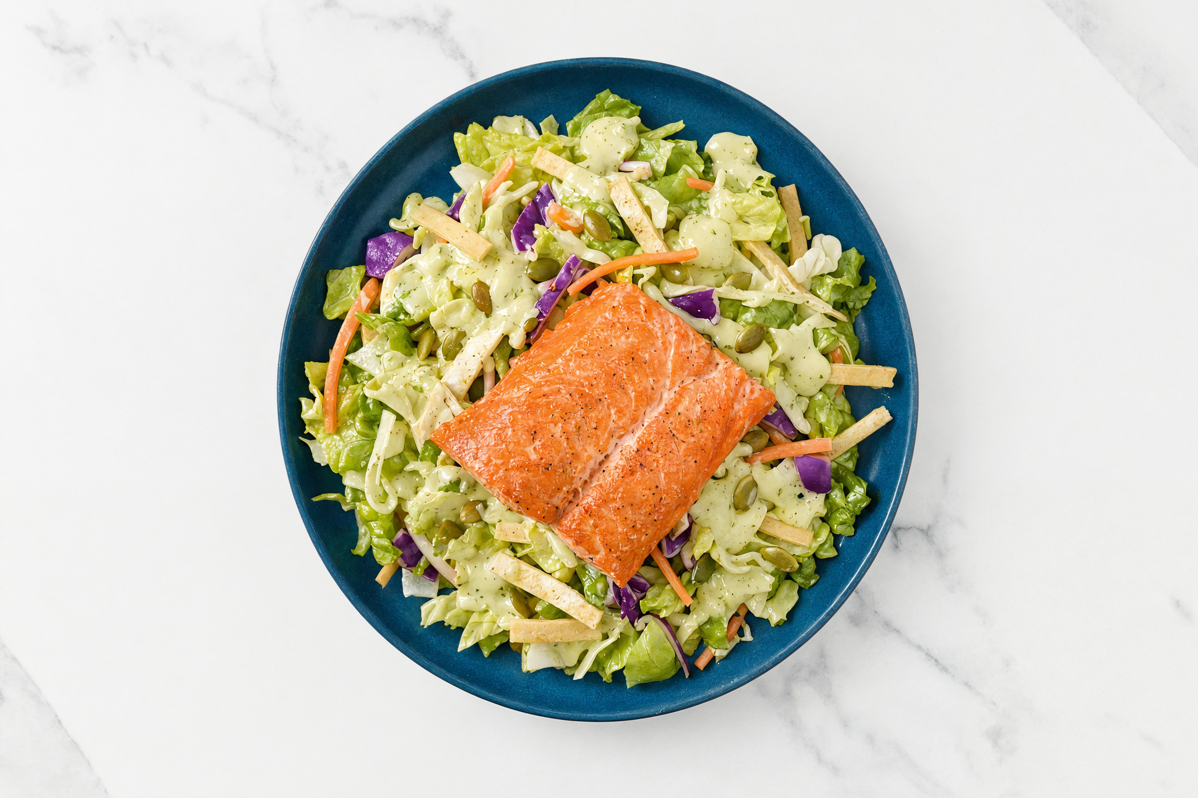 Salmon + Avocado Green Goddess Salad