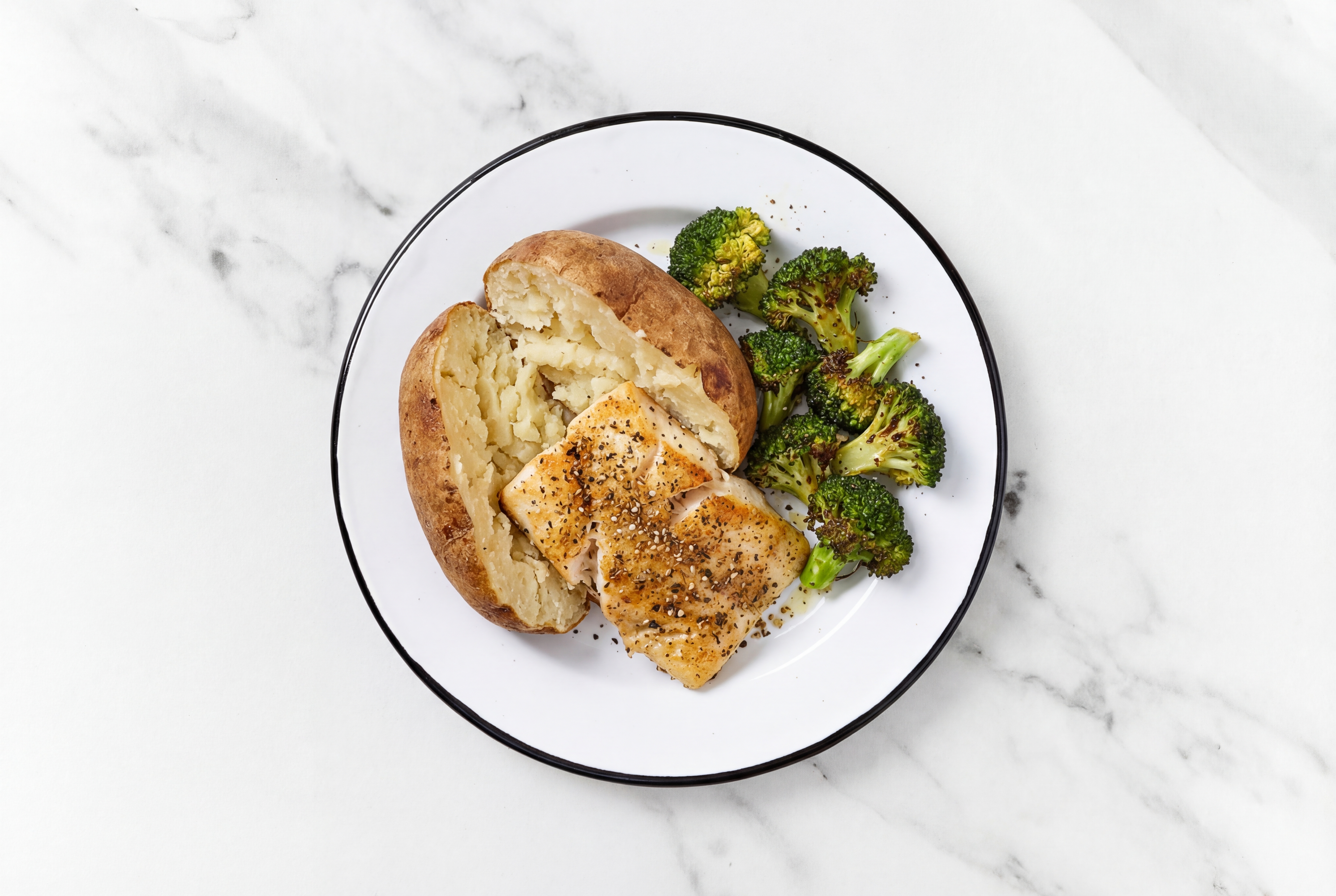 Roasted Honey Herb Barramundi with Organic Broccoli