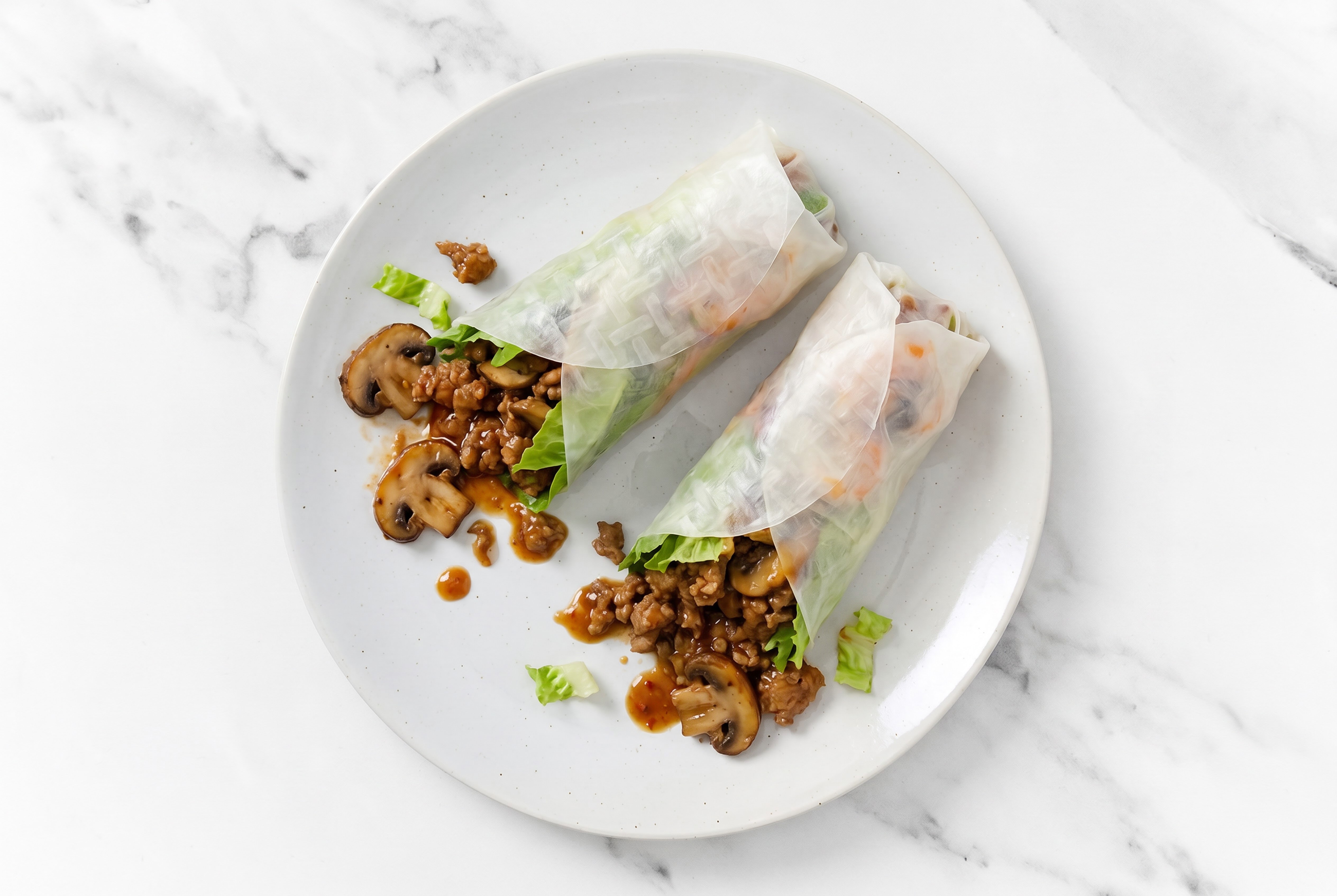 Gingery Ground Italian-Style Beef Summer Rolls