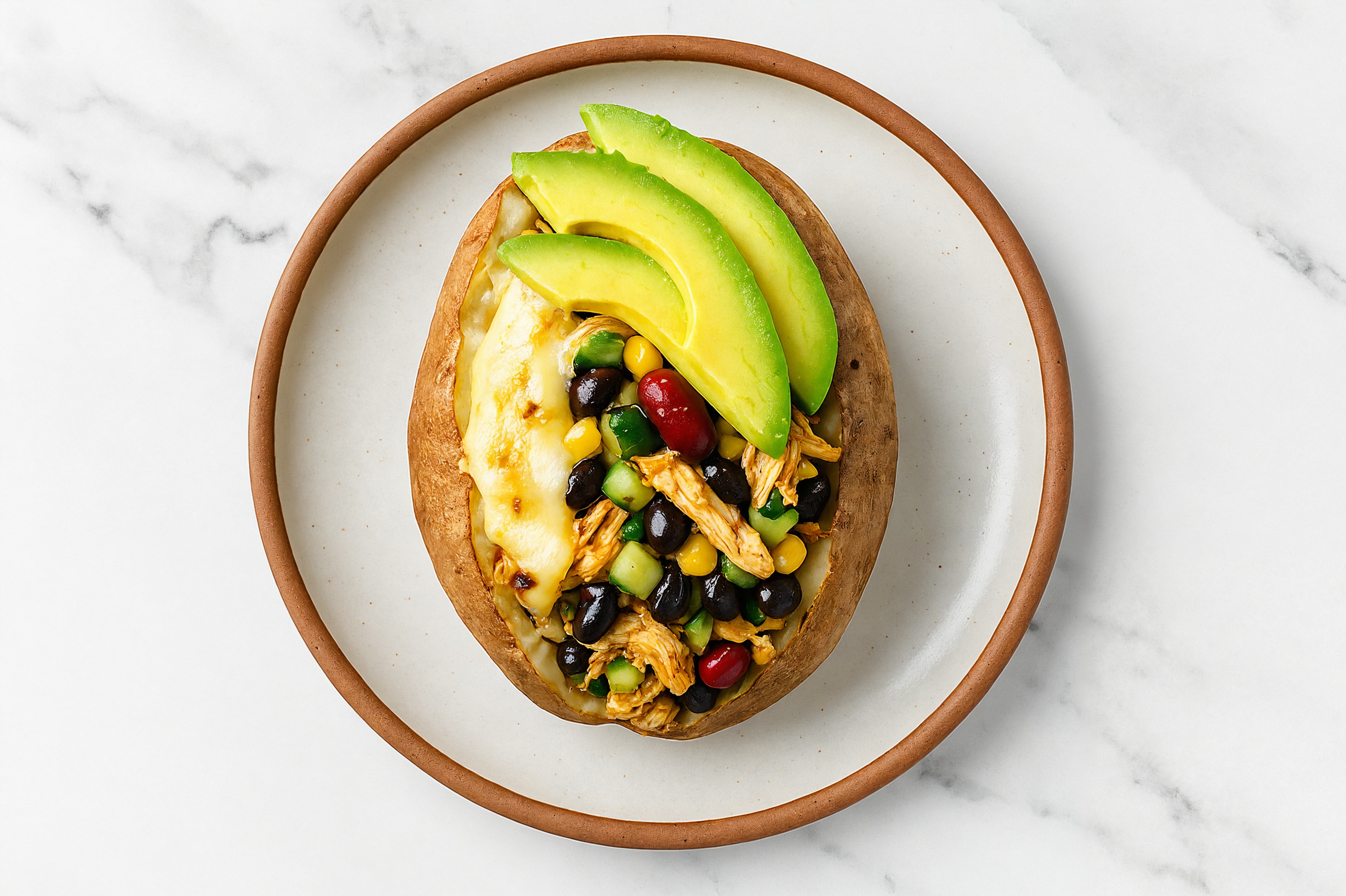 Queso Fundido-Style Stuffed Potato