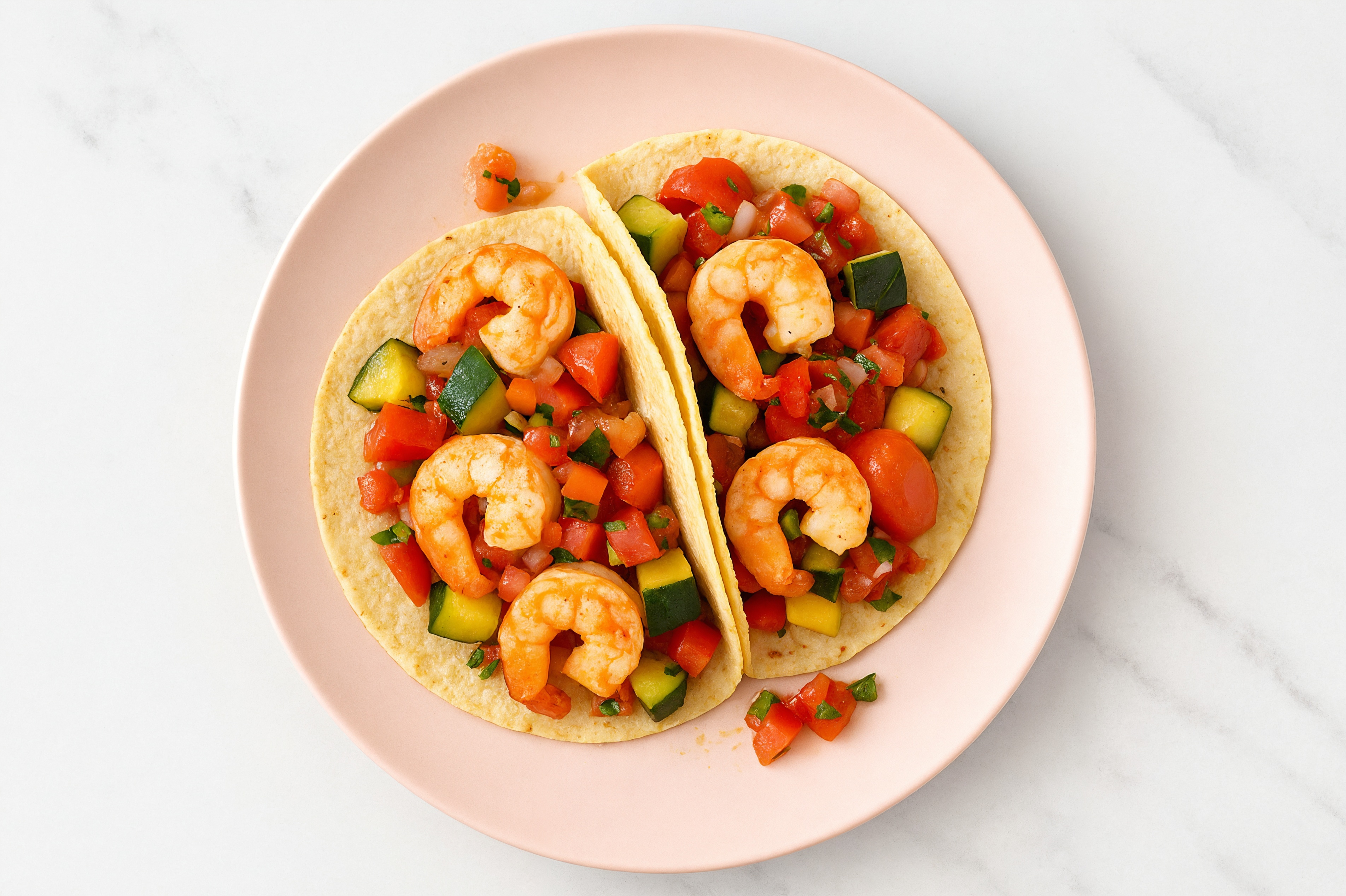  Summertime Veggie + Shrimp XL Tacos