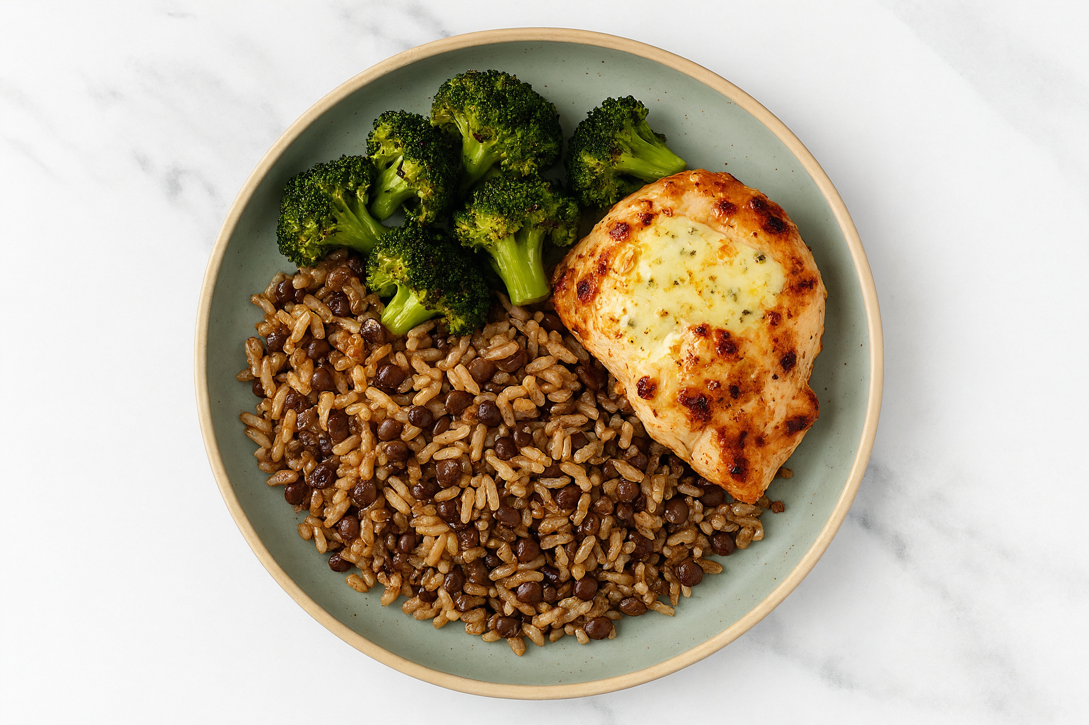 Dill Roasted Chicken + Broccoli Bowl