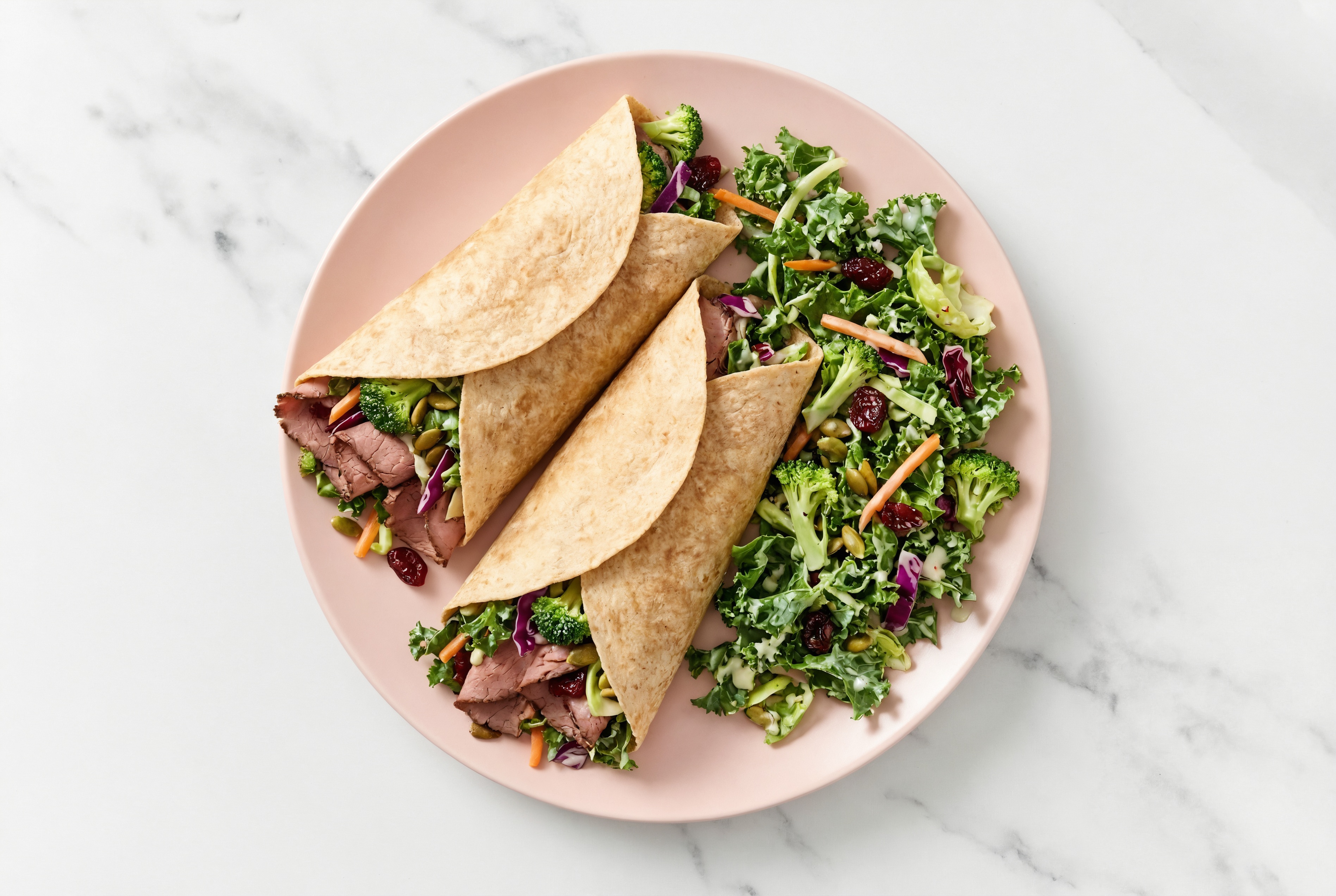 Oven Roast Beef + Sweet Kale Wrap