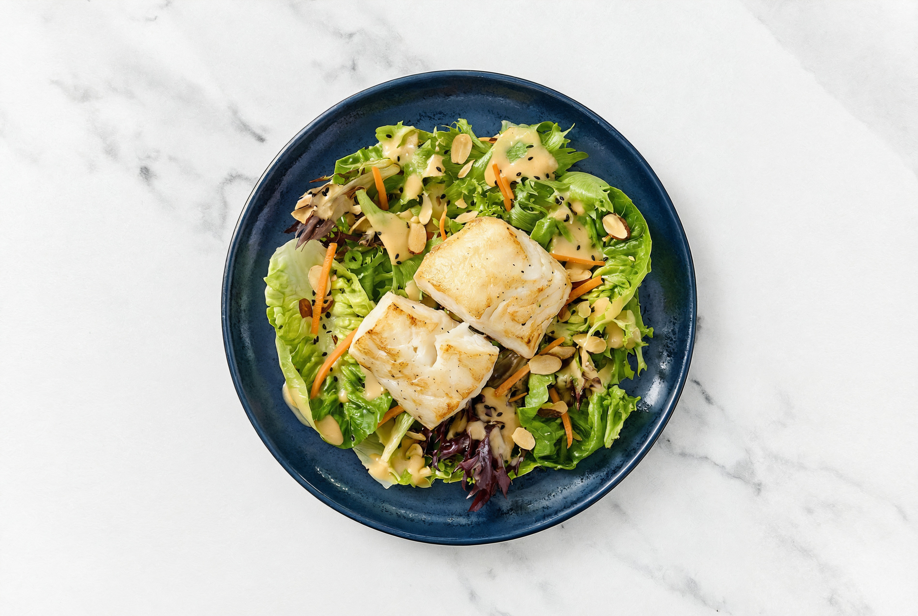 Seared Halibut Little Miso Ginger Kit Gem Salad