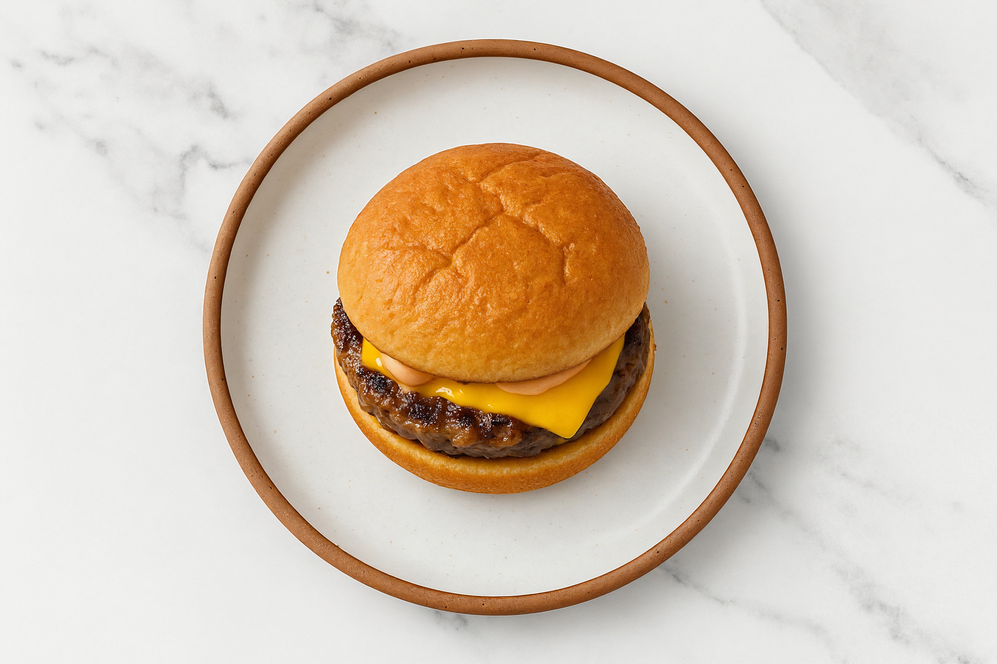 Lamb Burger on Gluten-Free Bun with Special Sauce & American