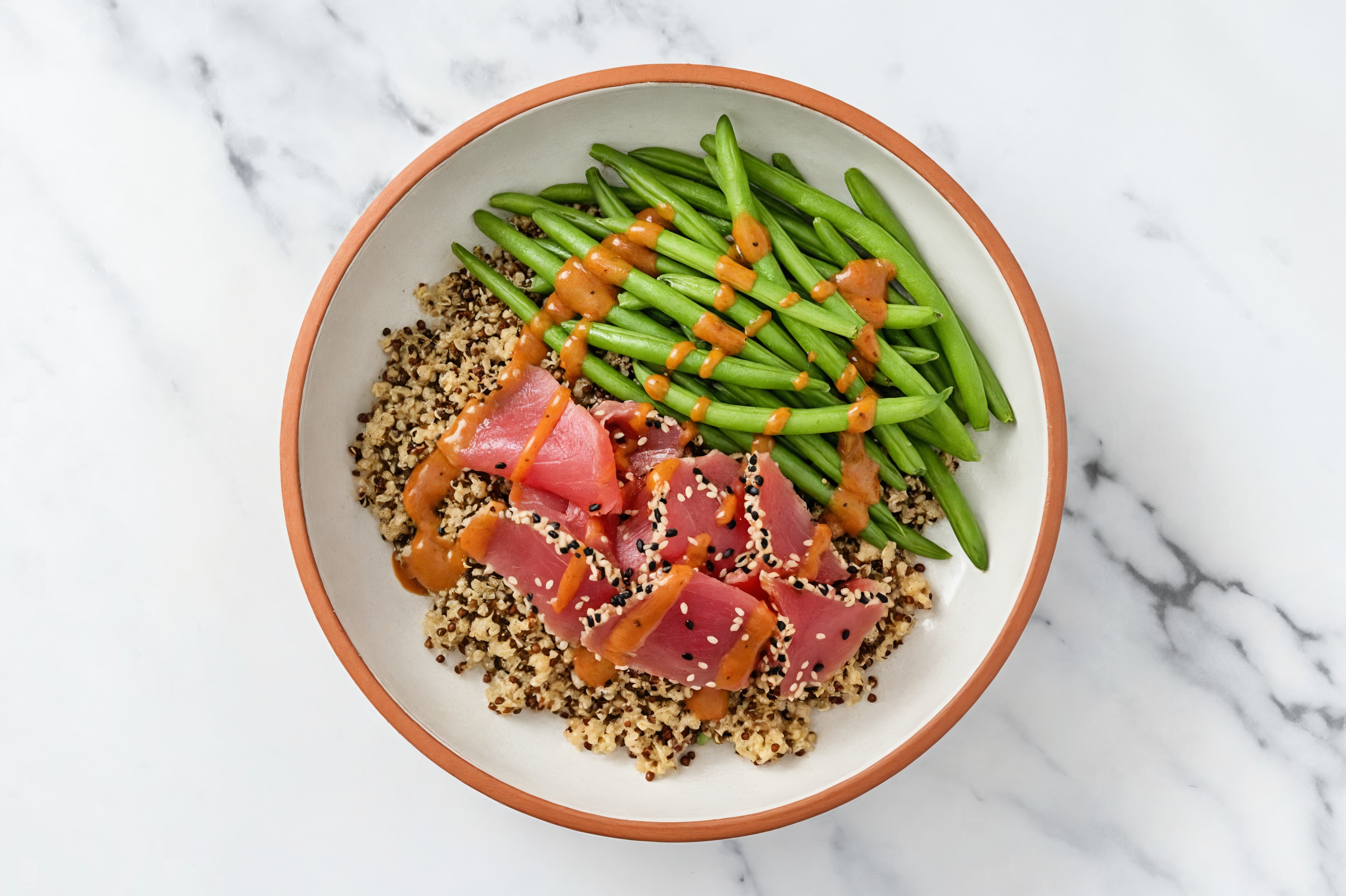 Tuna Quinoa Bowl with Sweet Hickory & Trimmed Green Beans