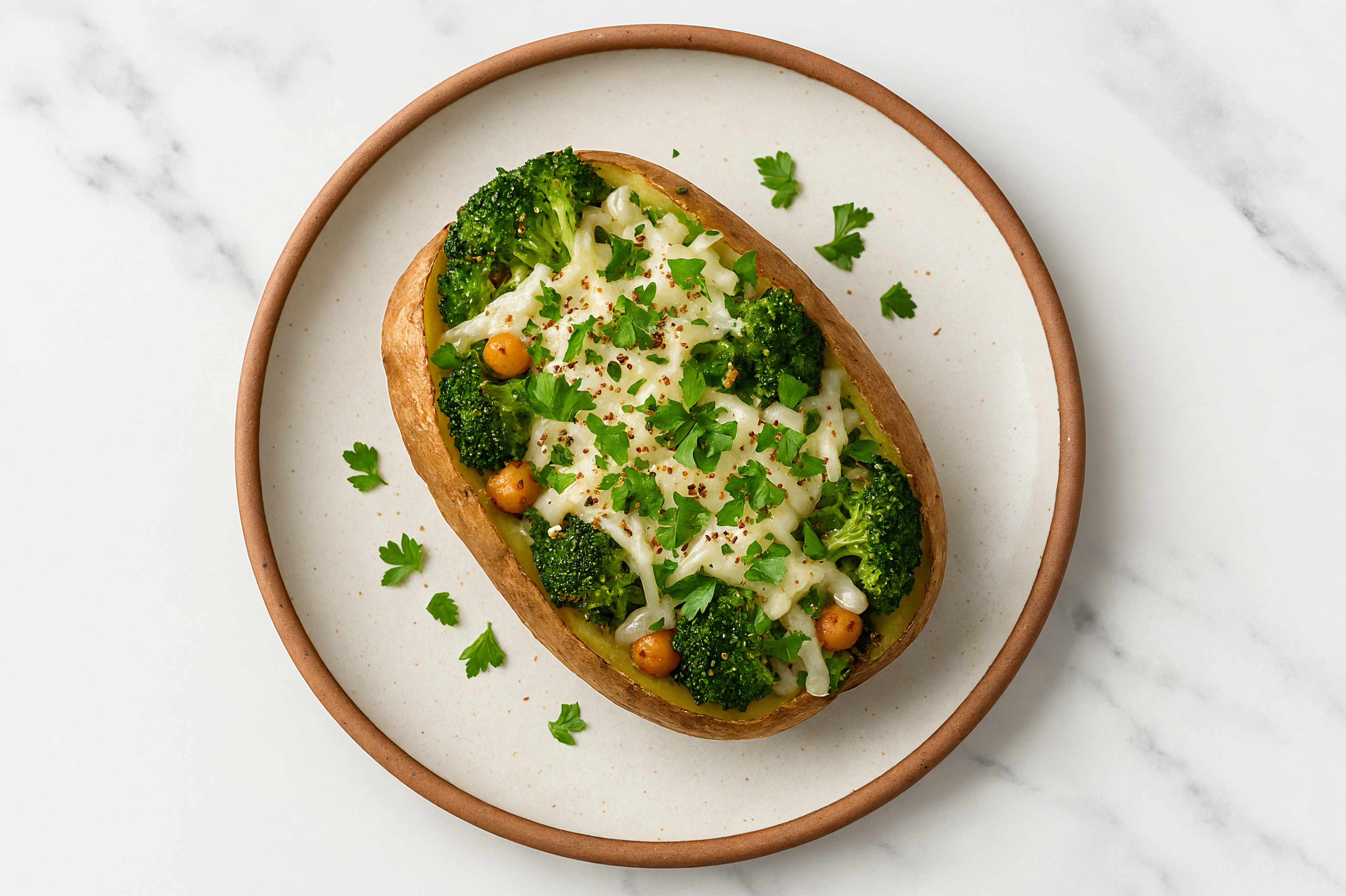 Potato Stuffed with Za'atar Broccoli