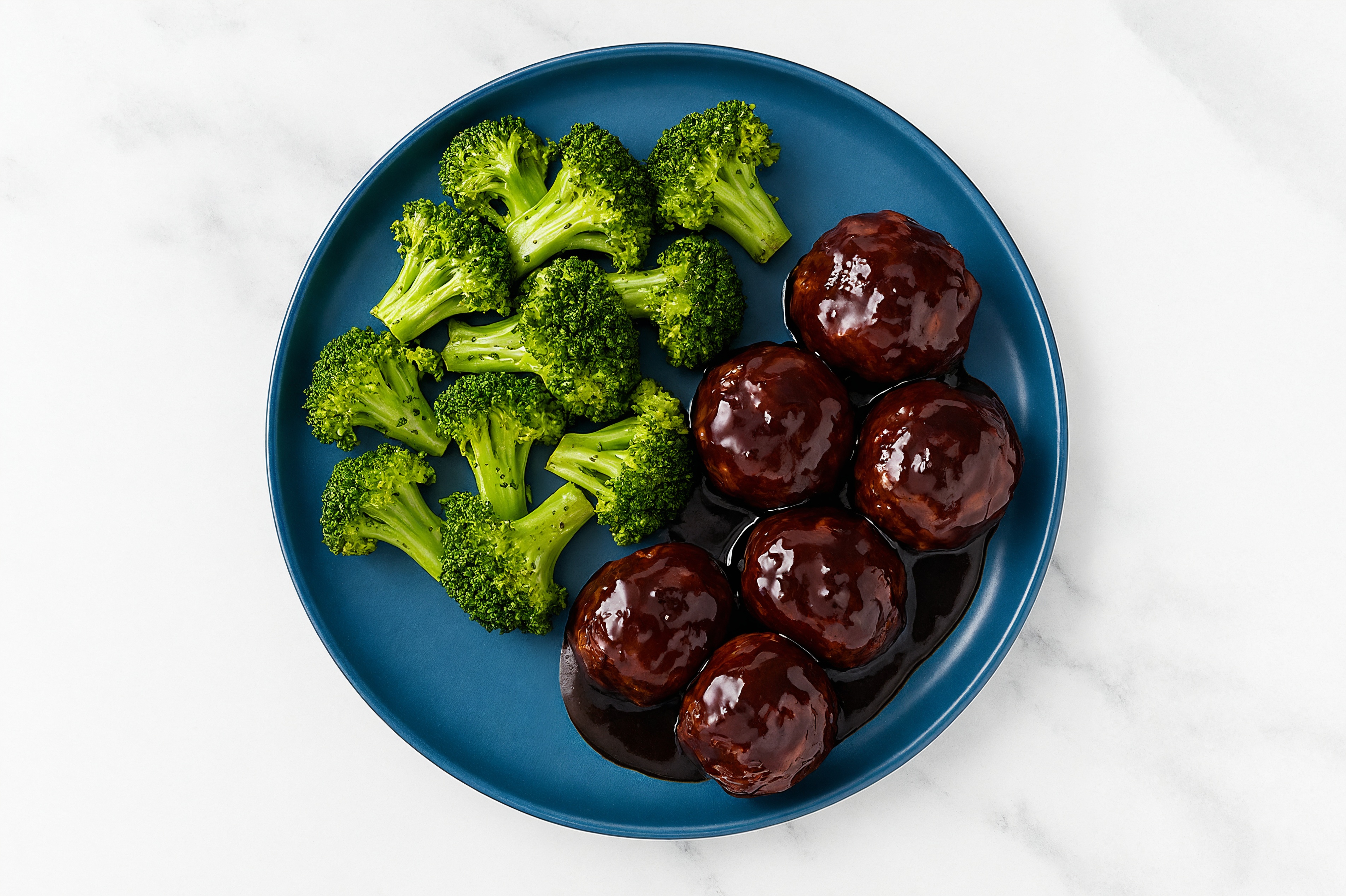 Teriyaki Baked Turkey Meatballs & Broccoli