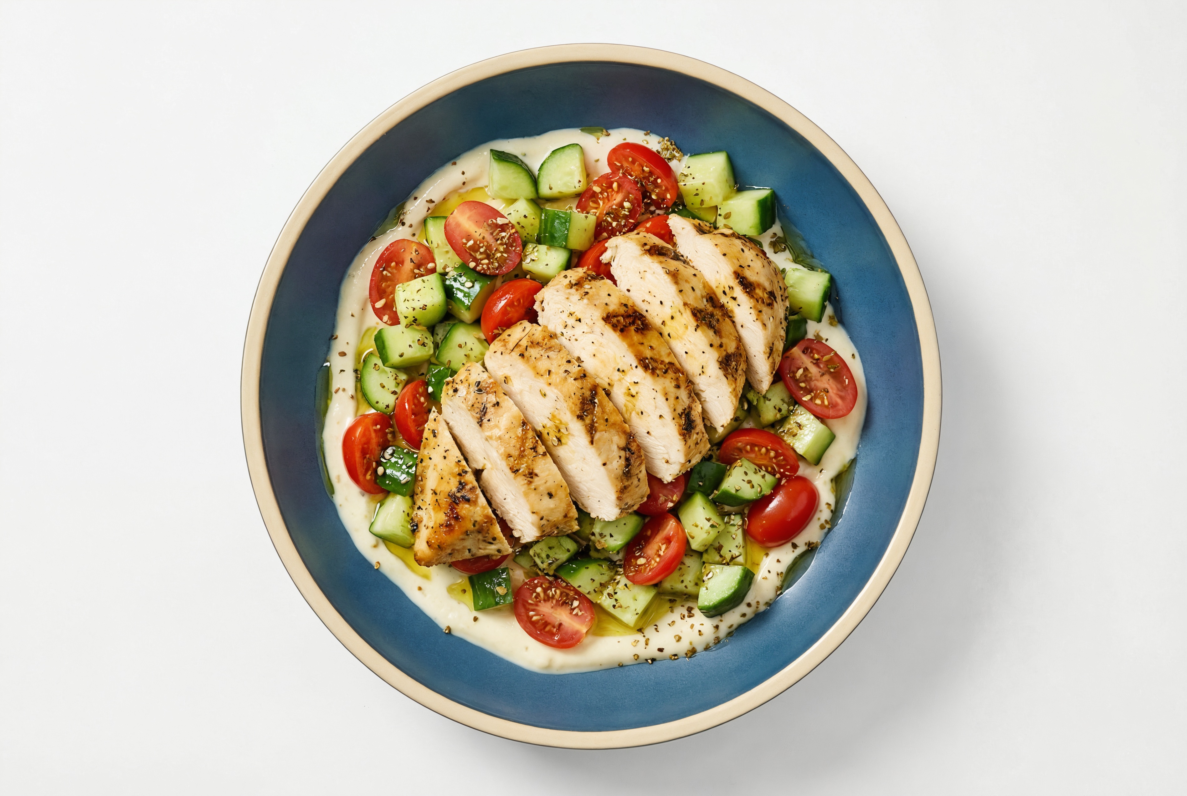  Chopped Salad with Seasoned Grilled Chicken Breast + Garlic Sauce