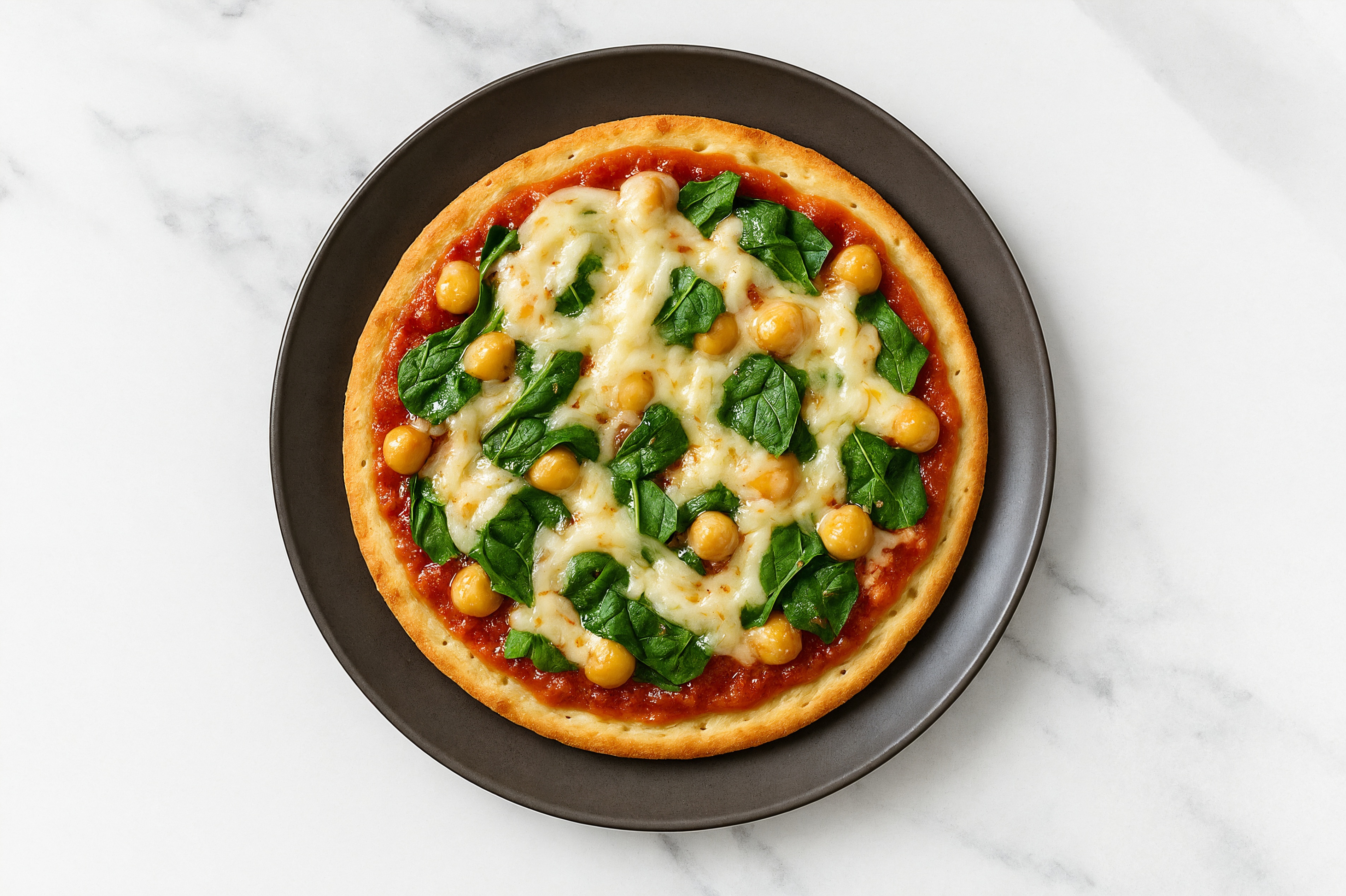 Classic Chickpea + Spinach Gluten-Free Pizza