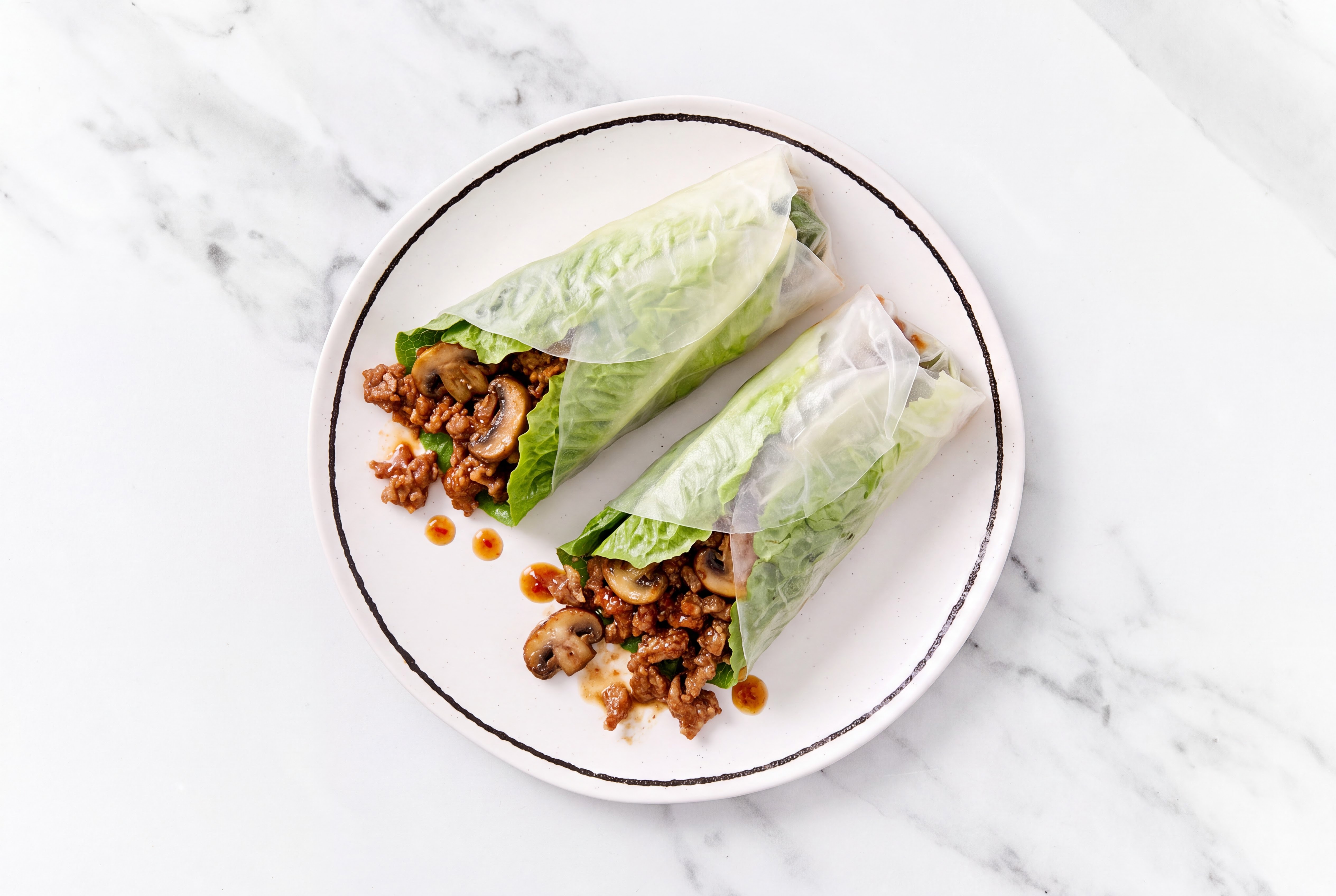 Gingery Ground 93/7 Lean Beef Summer Rolls