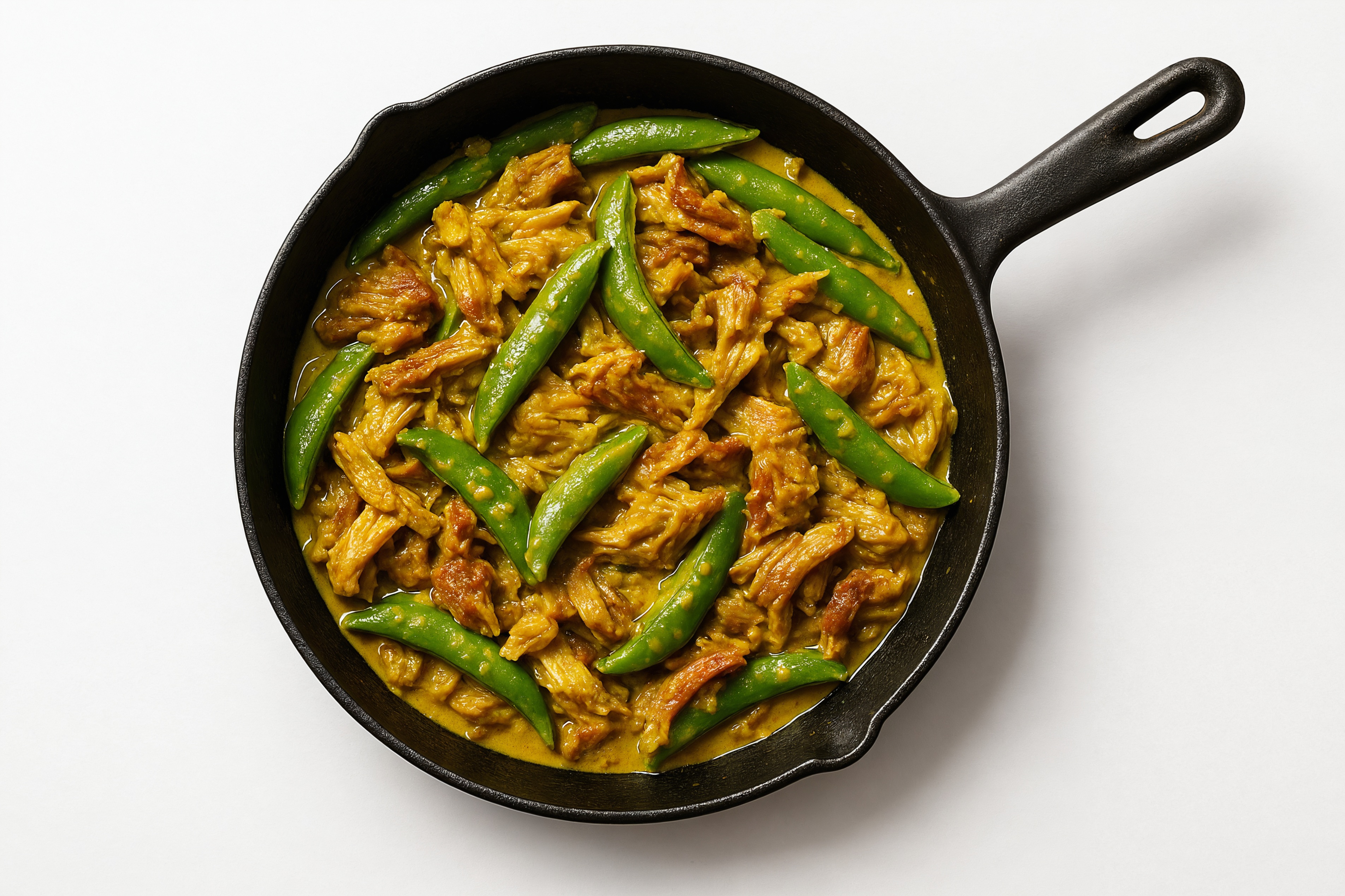 Coconut Curry Pork Stir-Fry with Snap Peas