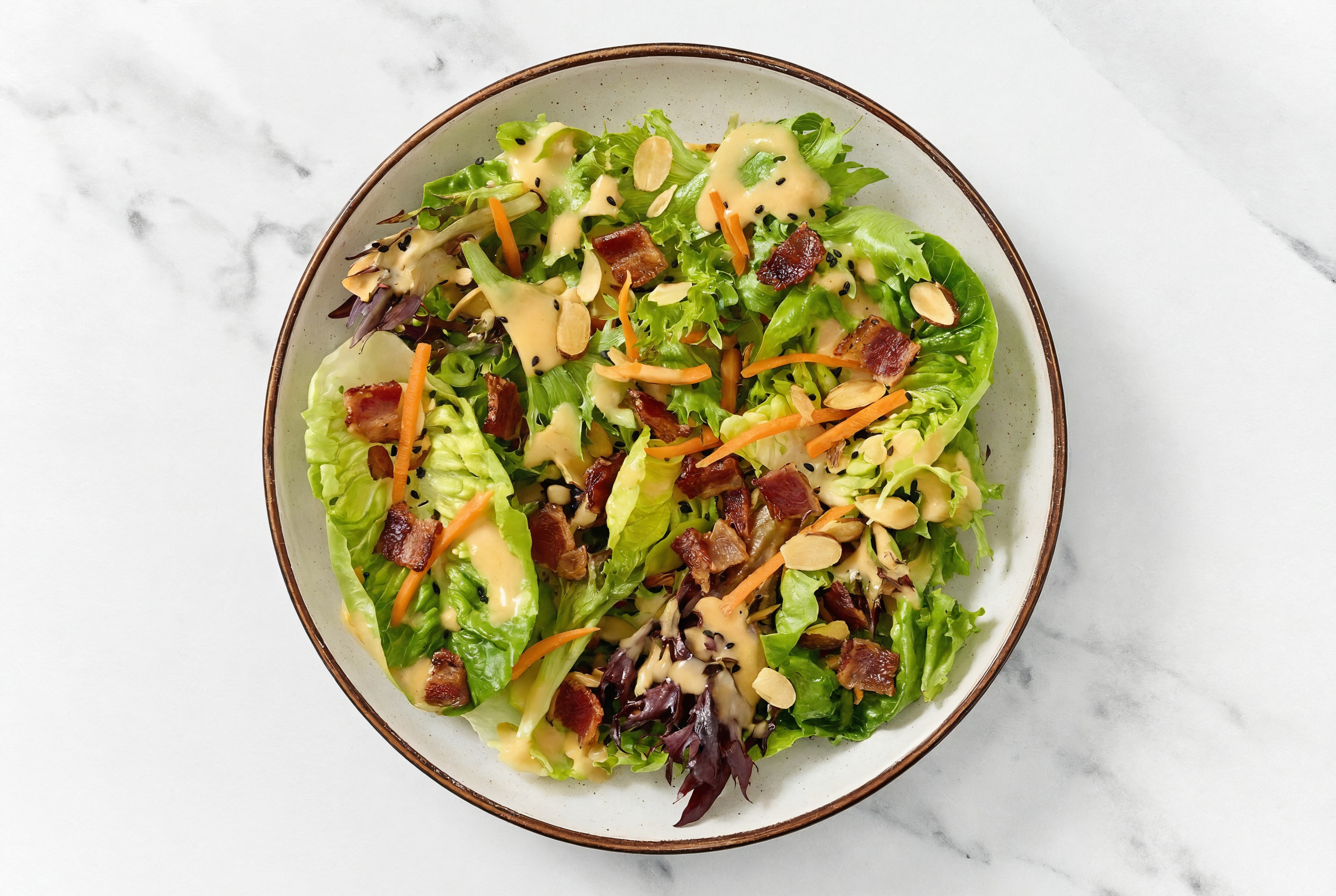 Crumbled Maple Bacon Little Gem Salad