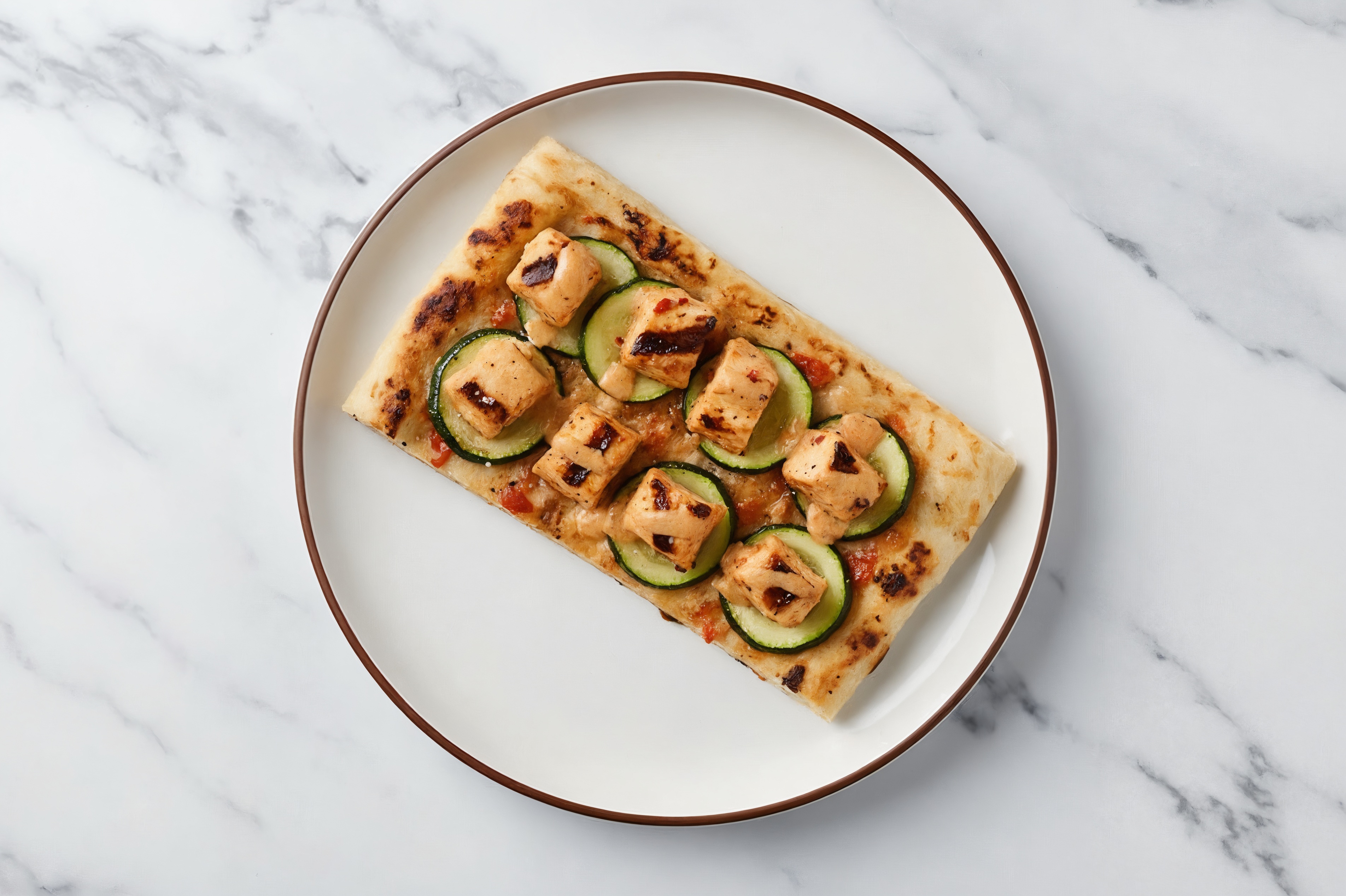  Bang Seasoned Wood Grilled Pizza Crusts Chicken Breast + Zucchini Flatbread