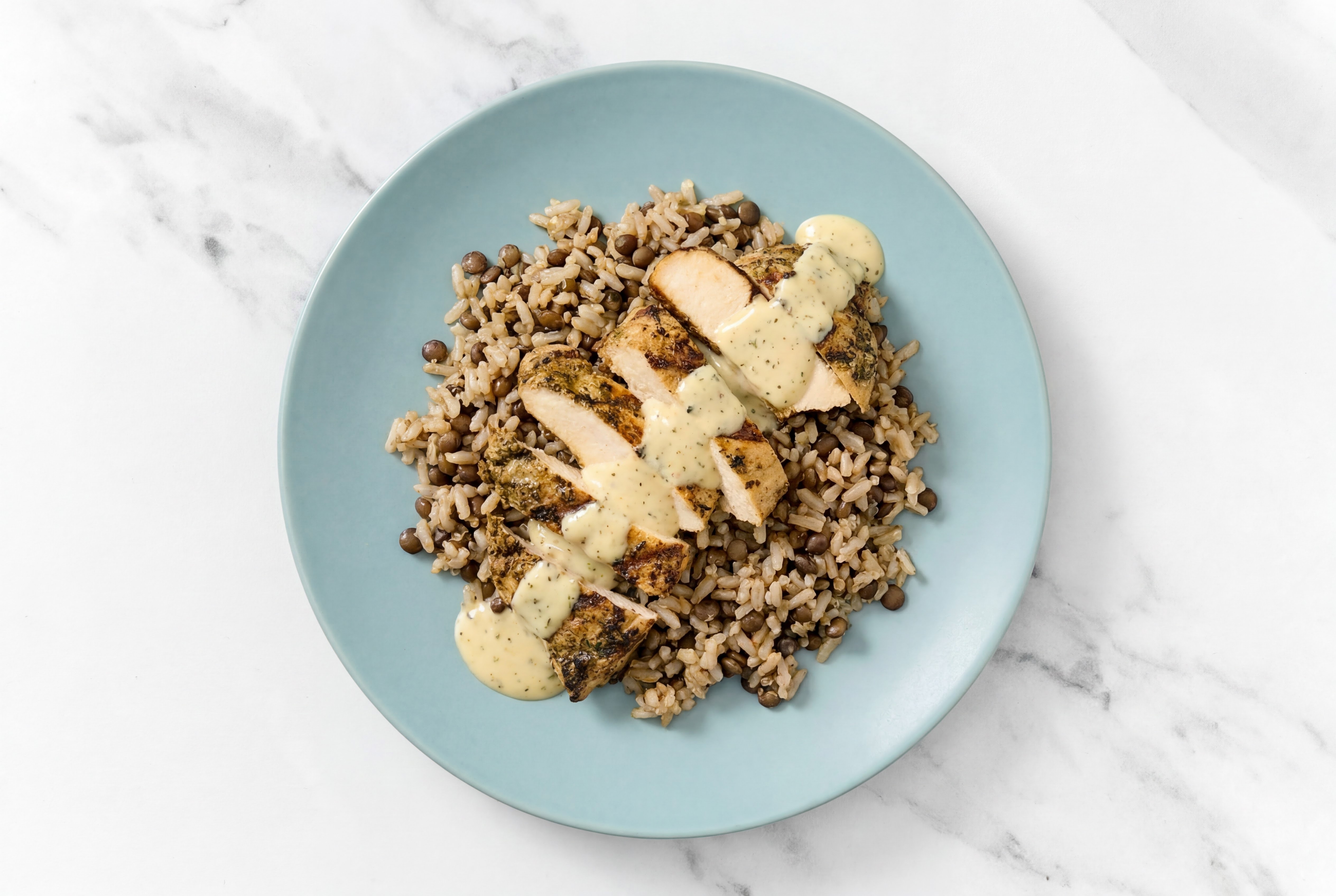 Caesar Baked Mediterranean Grilled Chicken Breast + Rice