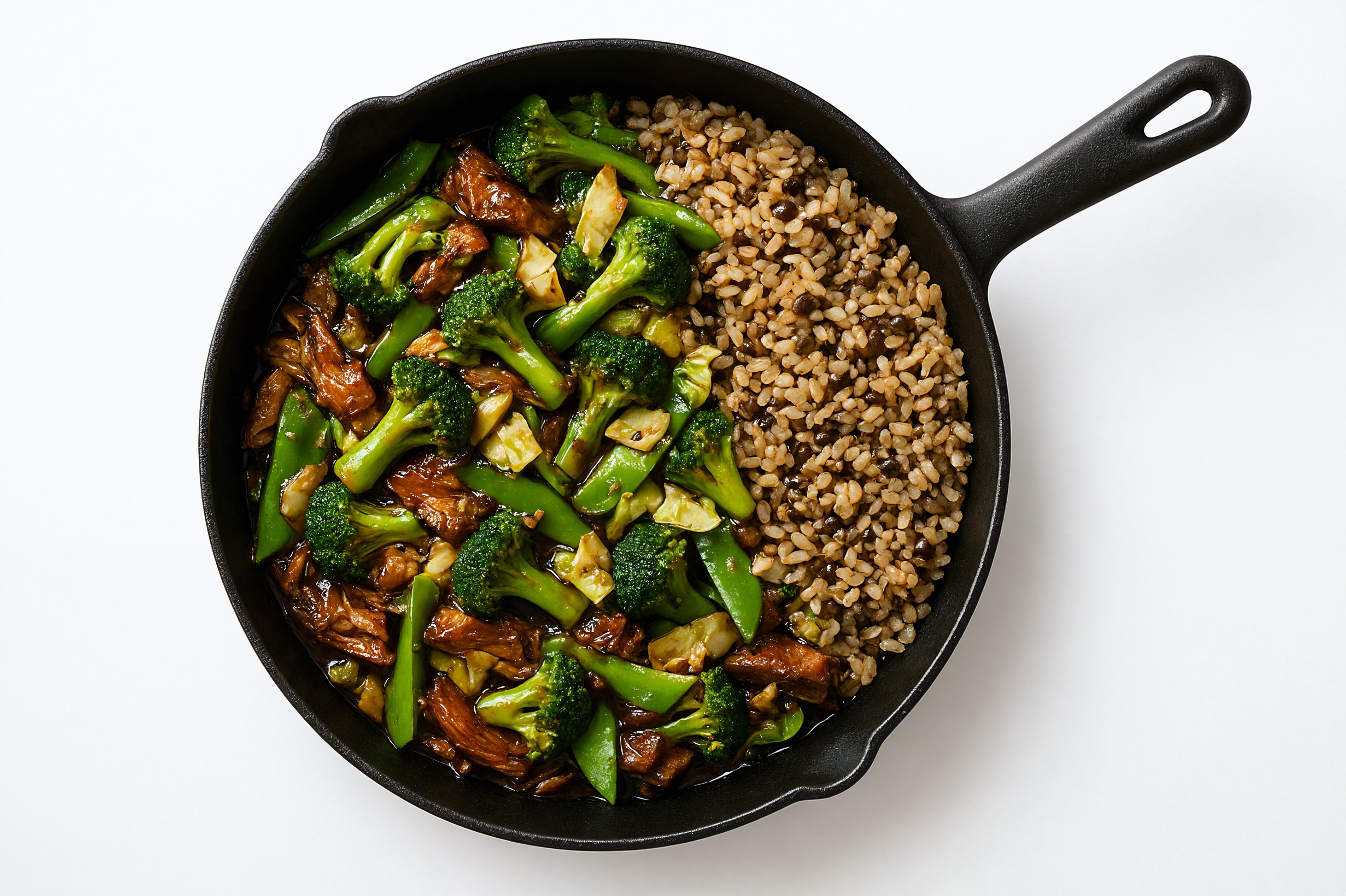 Japanese BBQ Pork Stir-Fry with Bok Choy over Quinoa