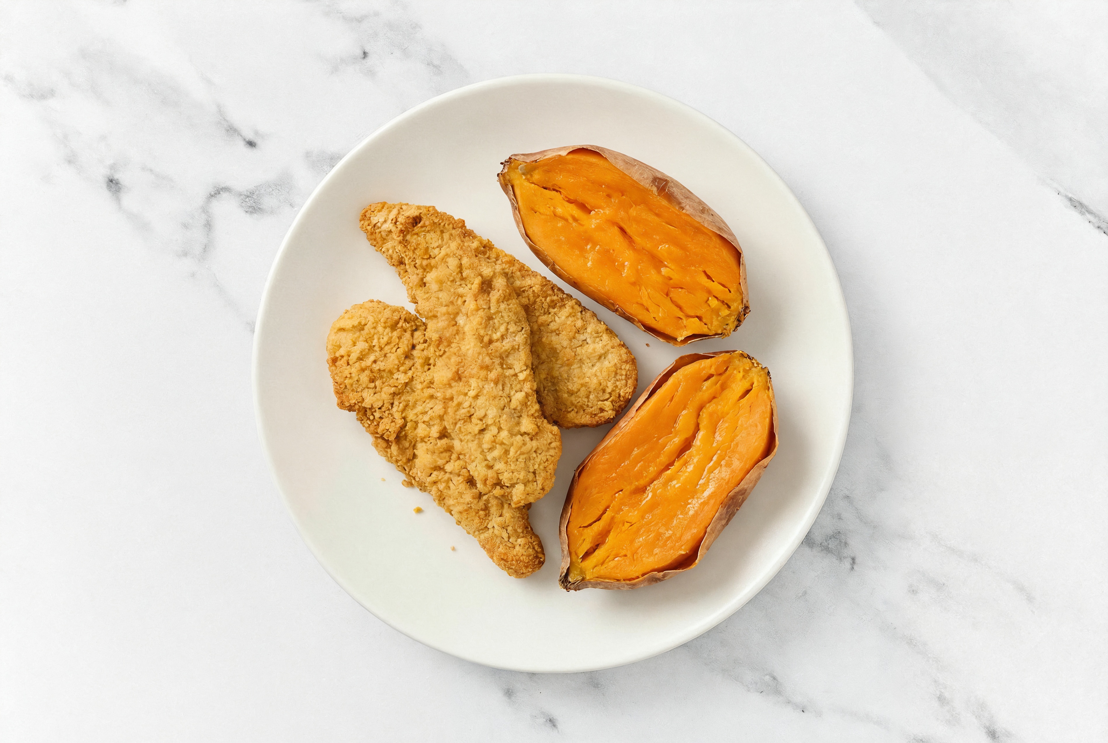 Plant-Based Chicken Tenders + Sweet Potato