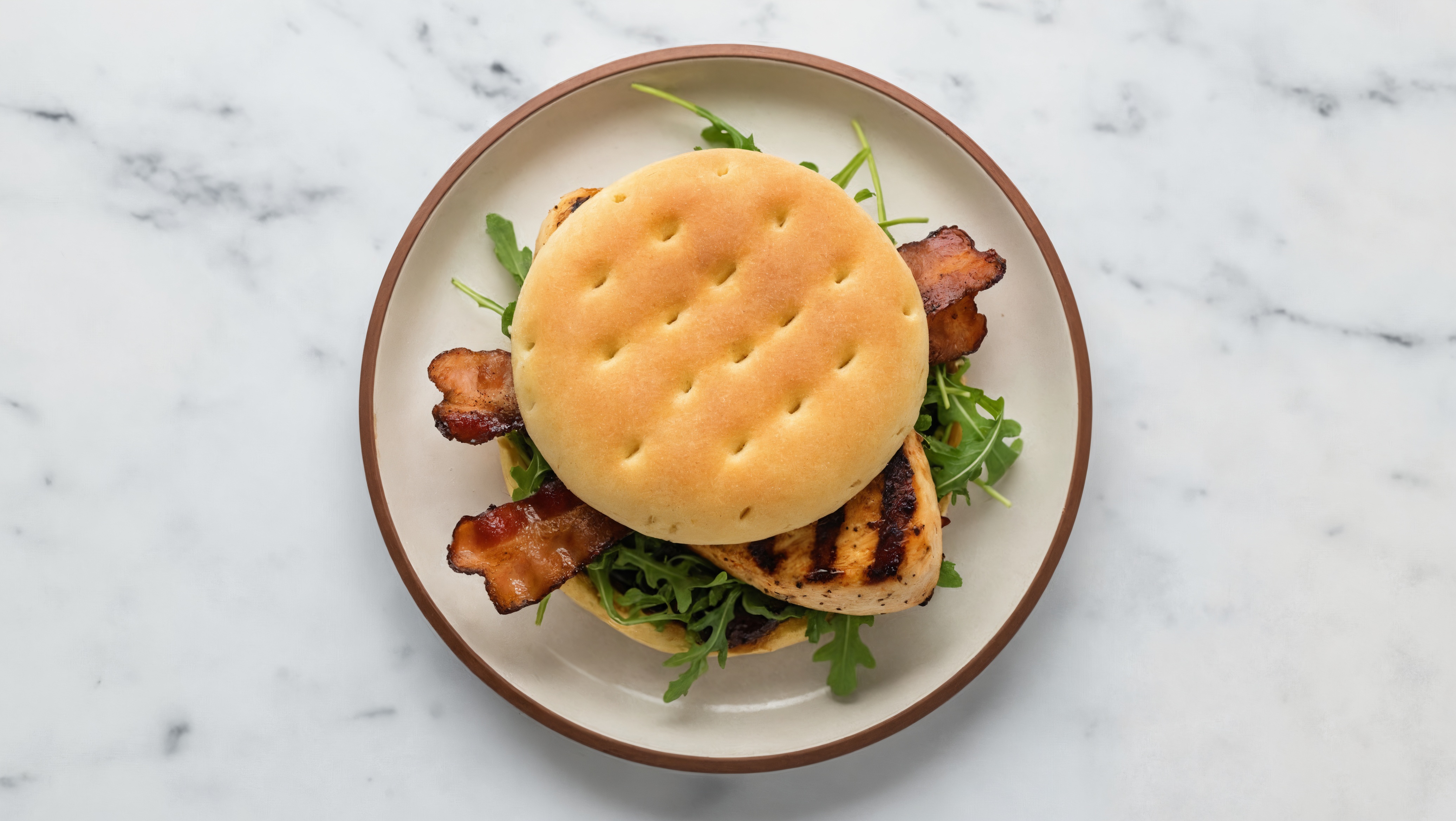 Peppery Seasoned Grilled Chicken Breast + Maple Bacon Sandwich