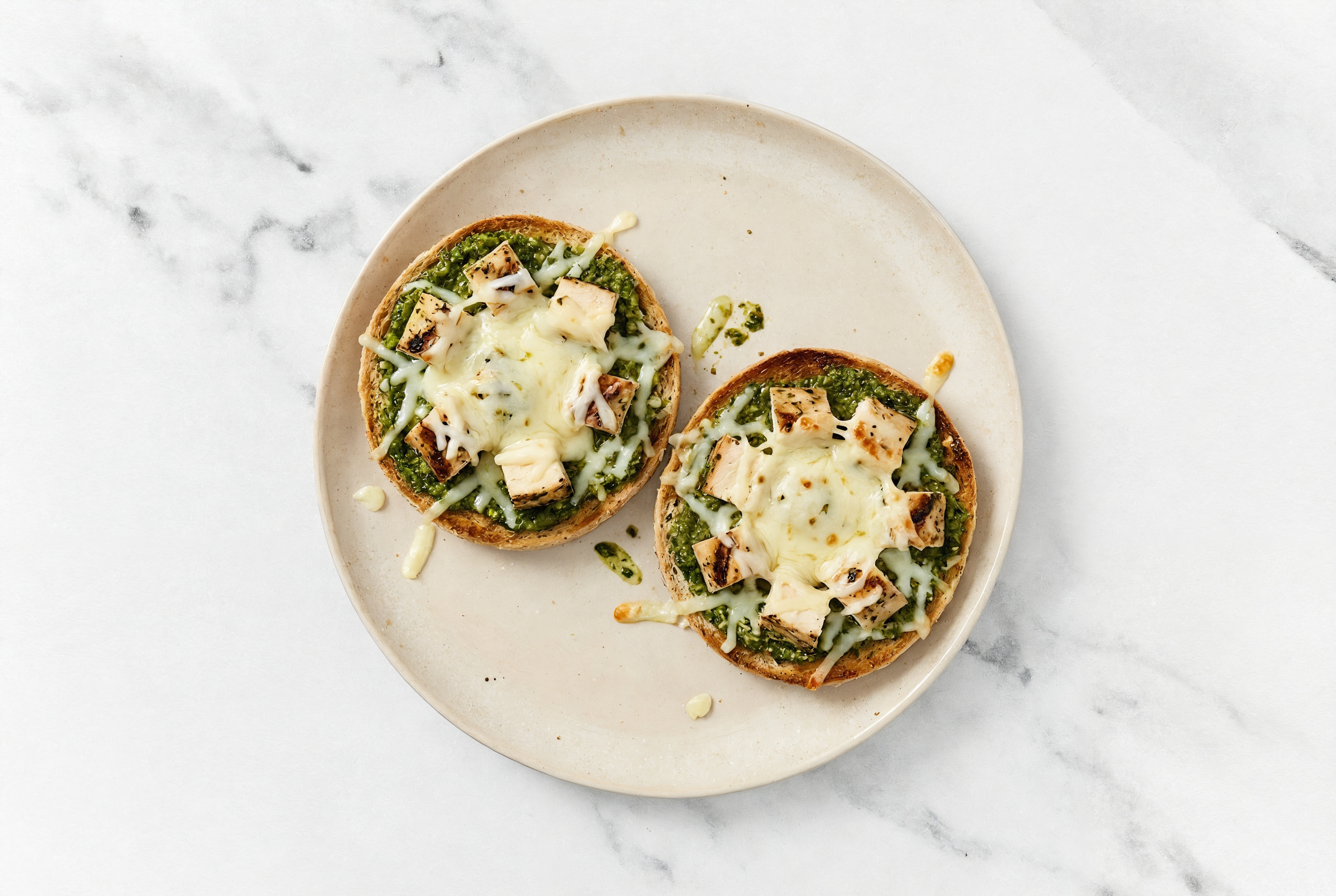  Air Fryer Pesto Mediterranean Grilled Chicken Breast Bricohe Pizza