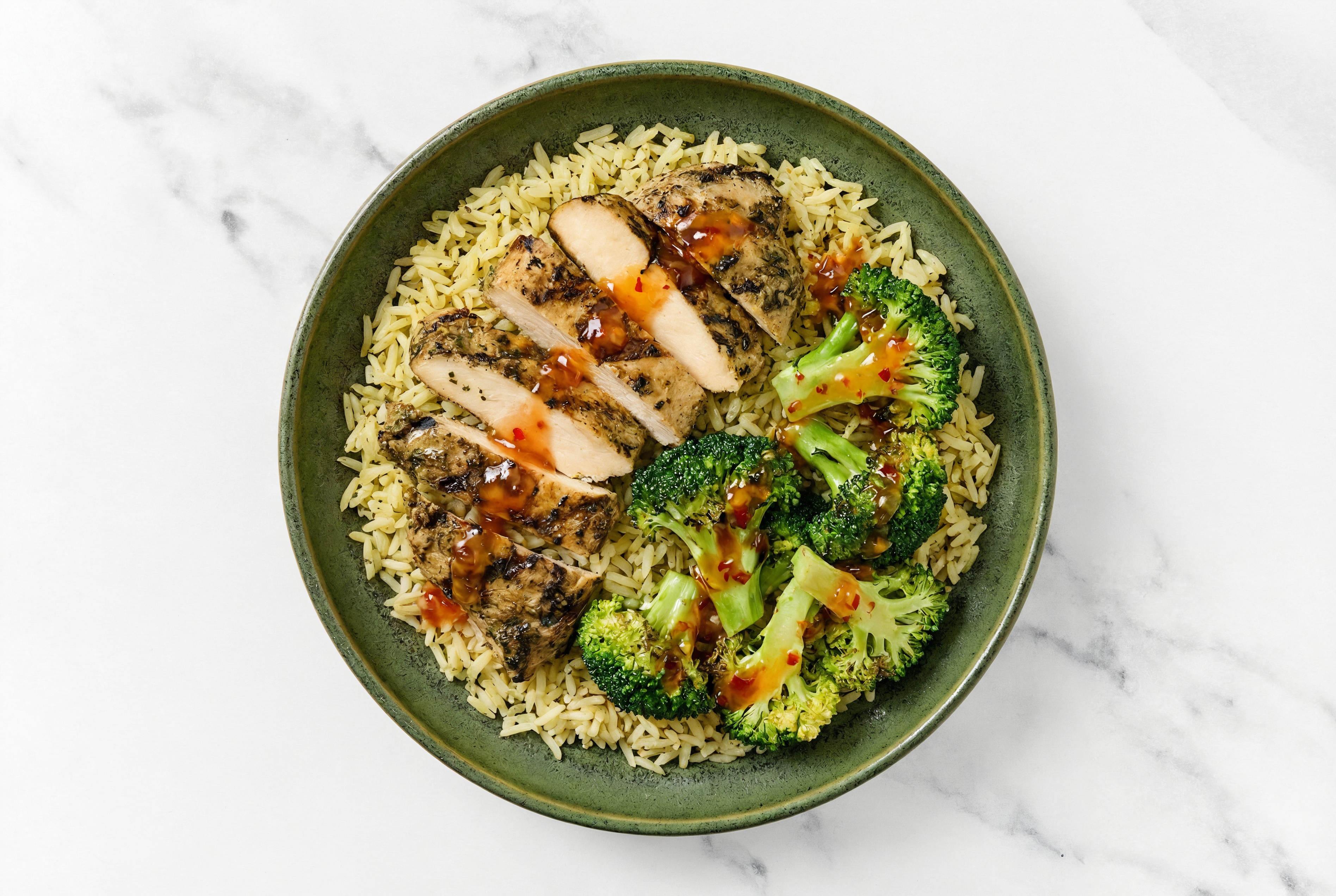  Sweet Chili Mediterranean Grilled Chicken Breast Rice Bowl