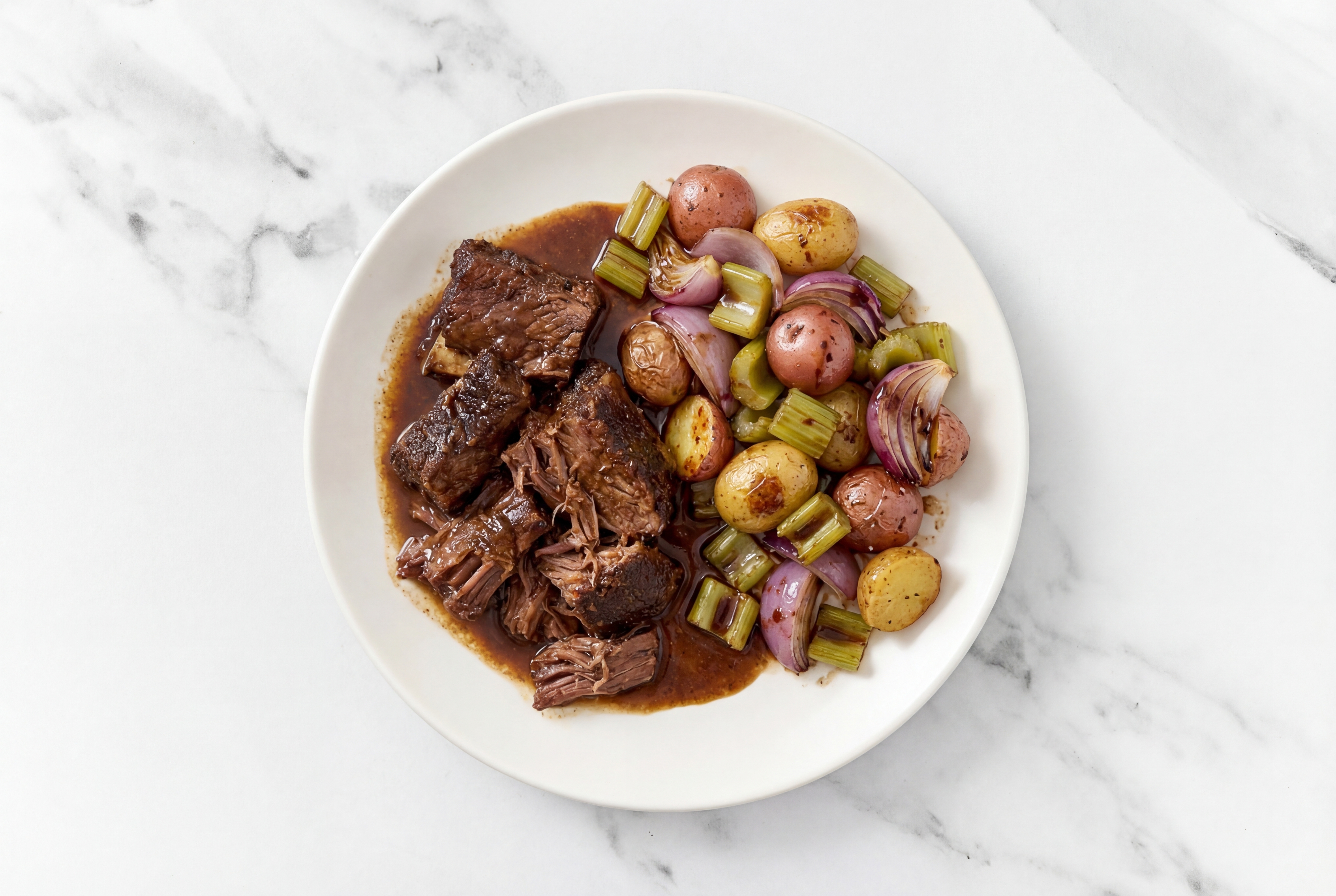 Herby Beef Short Ribs with Tangy Roast Veggies