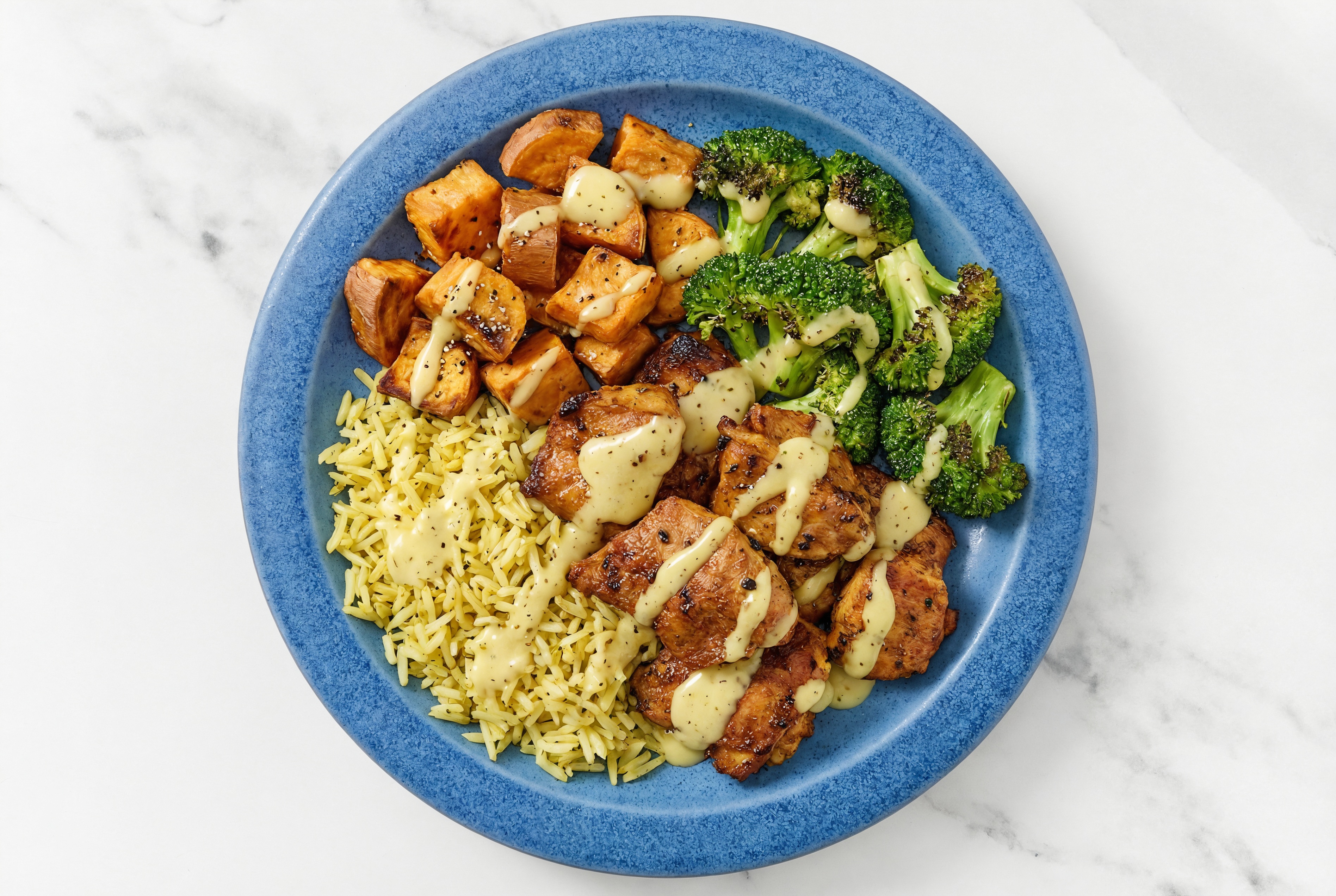 Classic Chicken Dinner with Honey Mustard Garlic Dipping Sauce