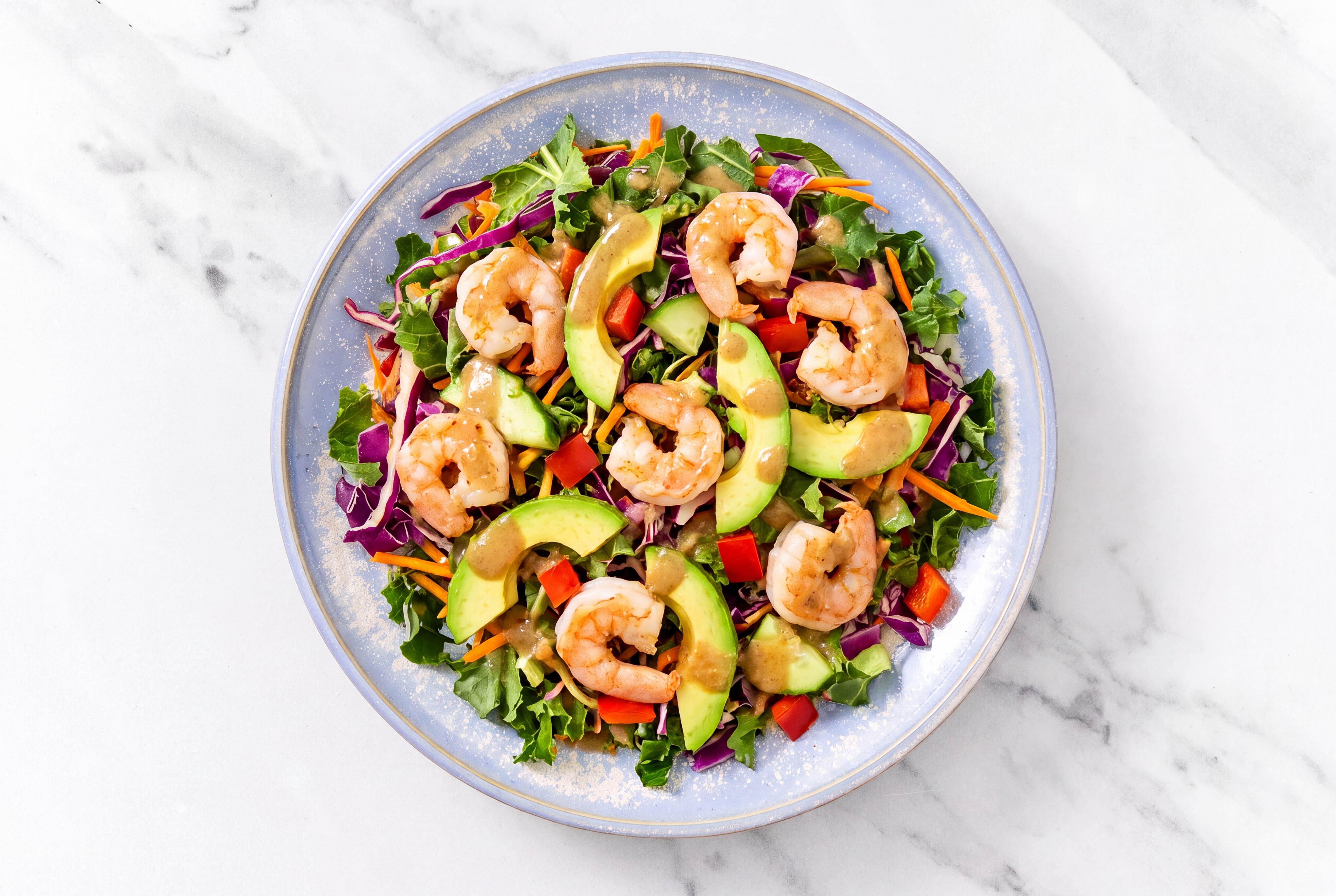 Ginger Ponzu Shrimp Rainbow Bowl
